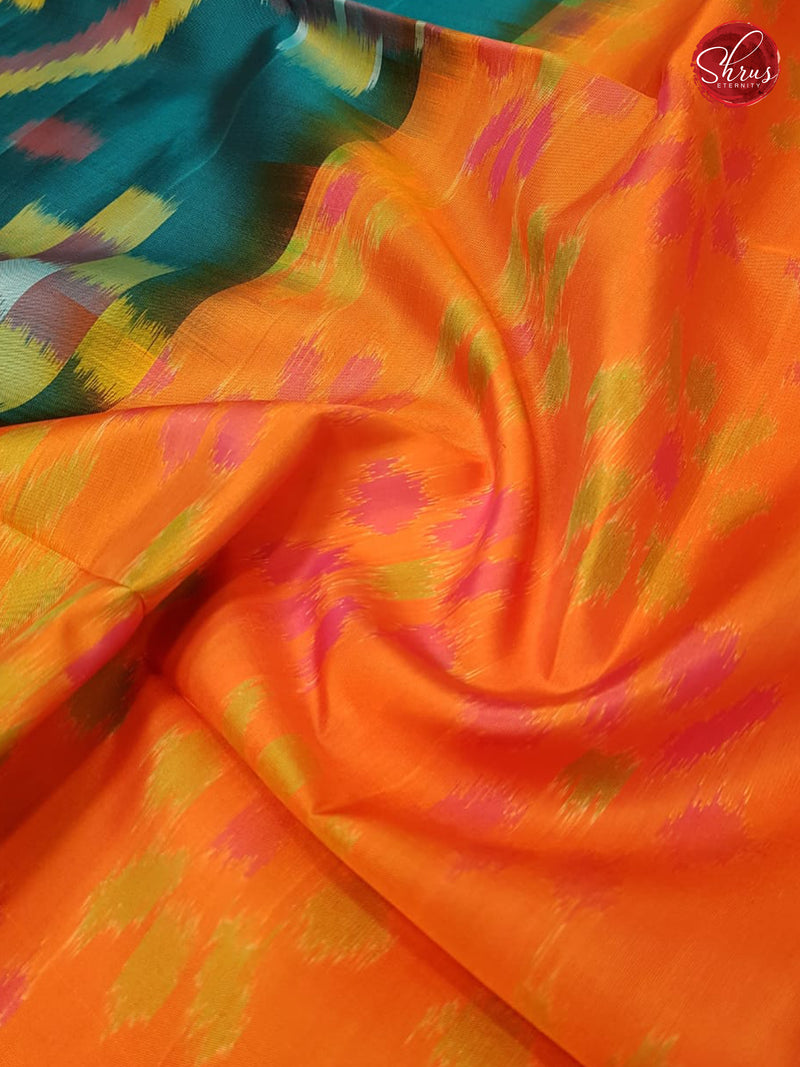 Fanta Orange & Peacock Green - Soft Silk - Shop on ShrusEternity.com