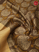 Kashish Grey & Brown - Tussar Silk - Shop on ShrusEternity.com
