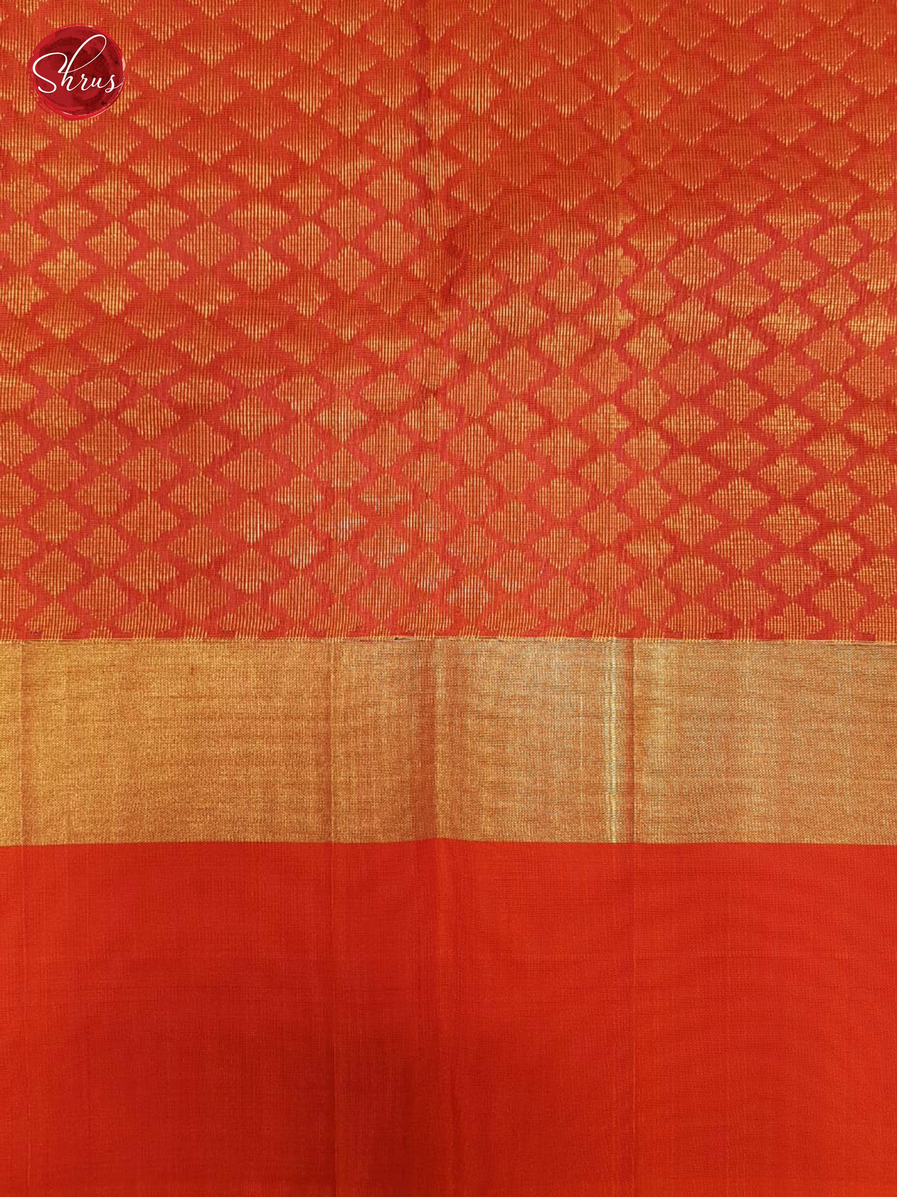 Peacock Green & Orange - Soft Silk with Border & Gold zari - Shop on ShrusEternity.com