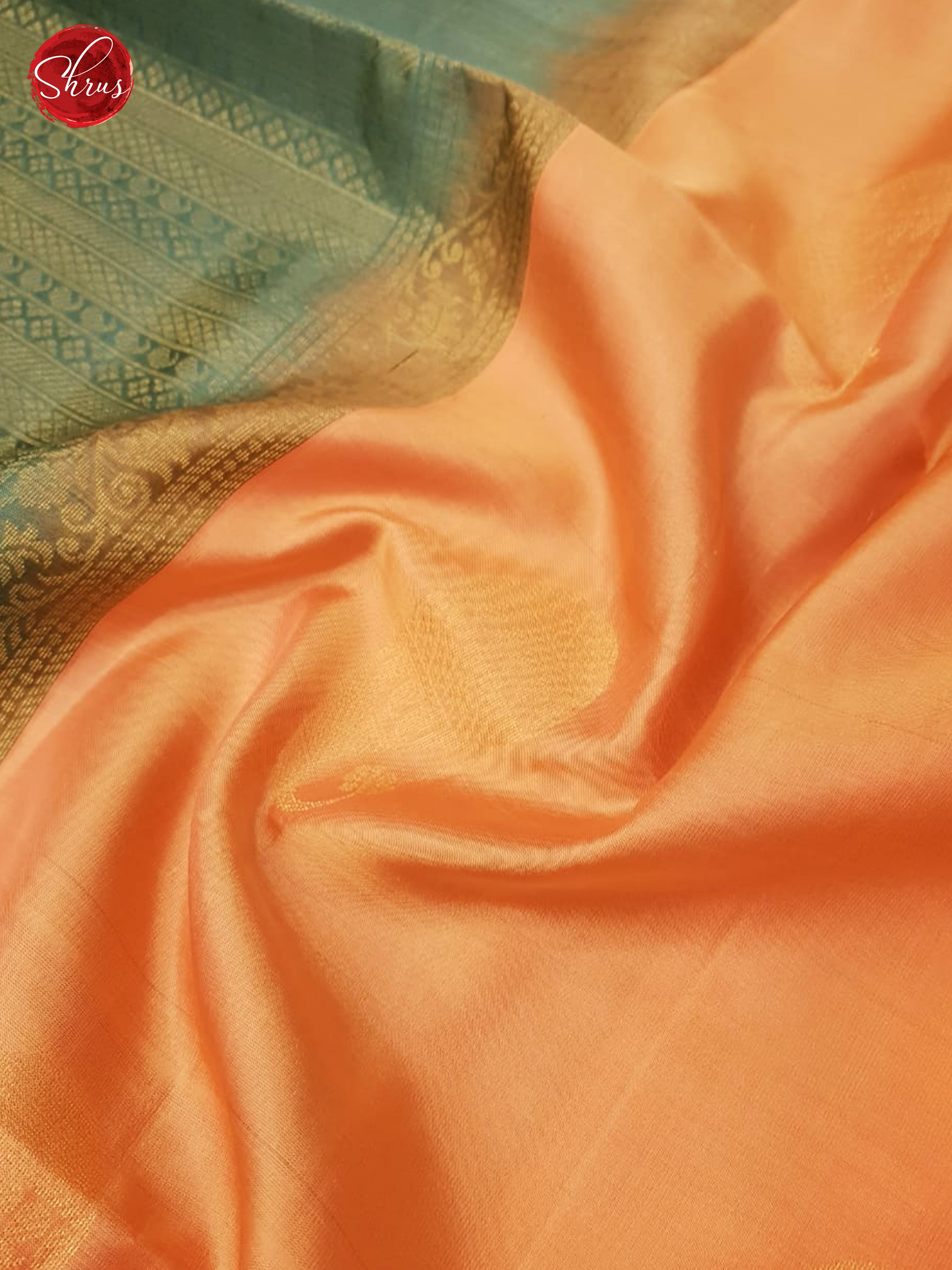 Pink & Grey - Borderless Soft Silk with Gold Zari - Shop on ShrusEternity.com