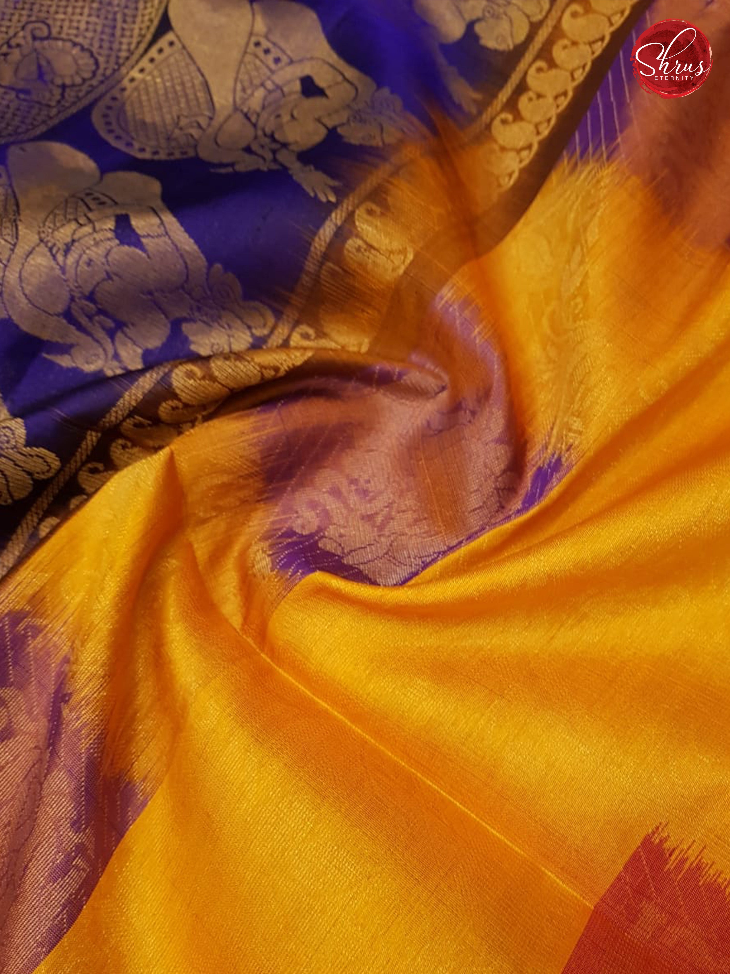 Mambala Yellow & Blue - Soft Silk - Shop on ShrusEternity.com