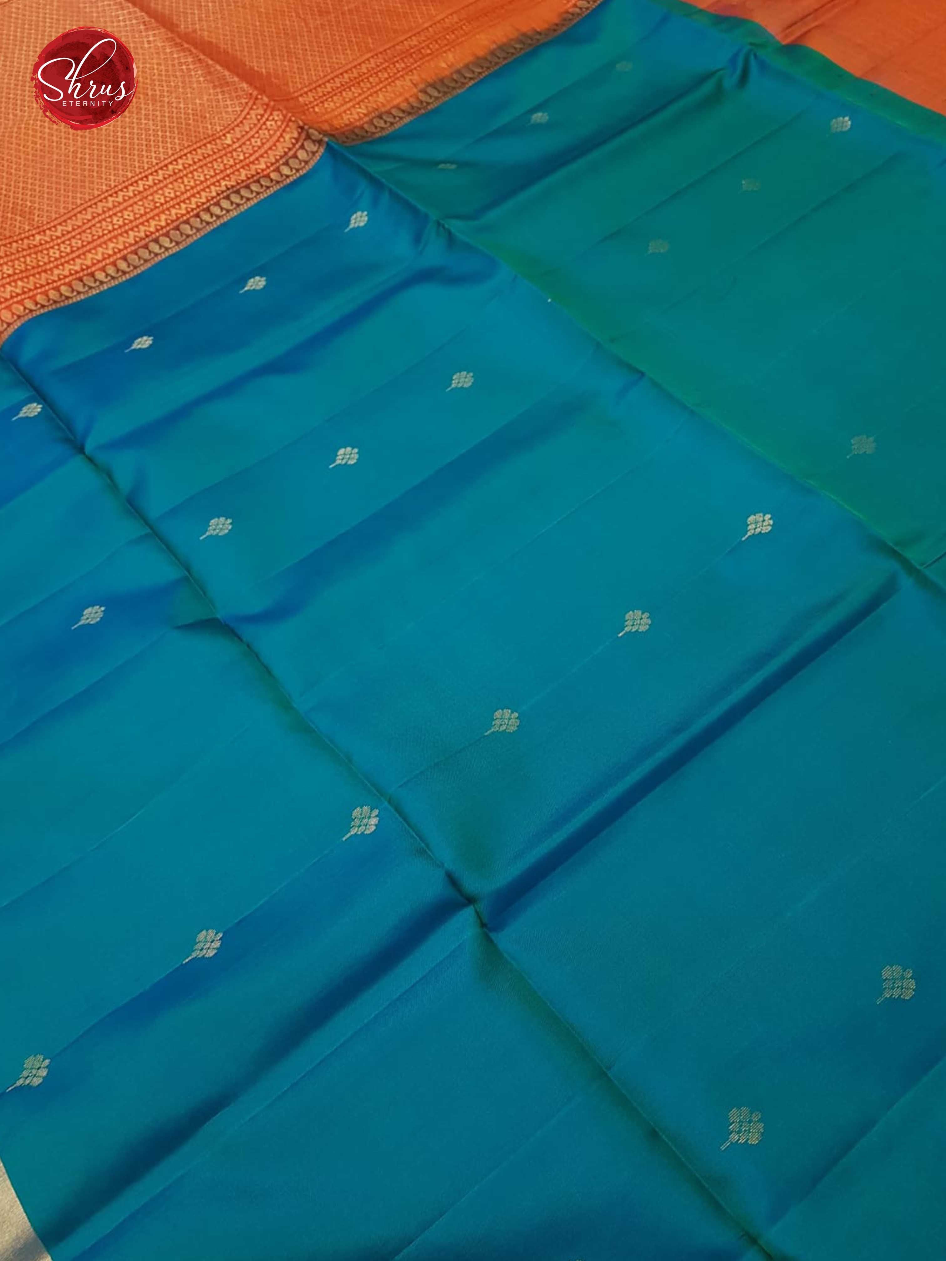 Teal Blue & Orange - Soft Silk - Shop on ShrusEternity.com