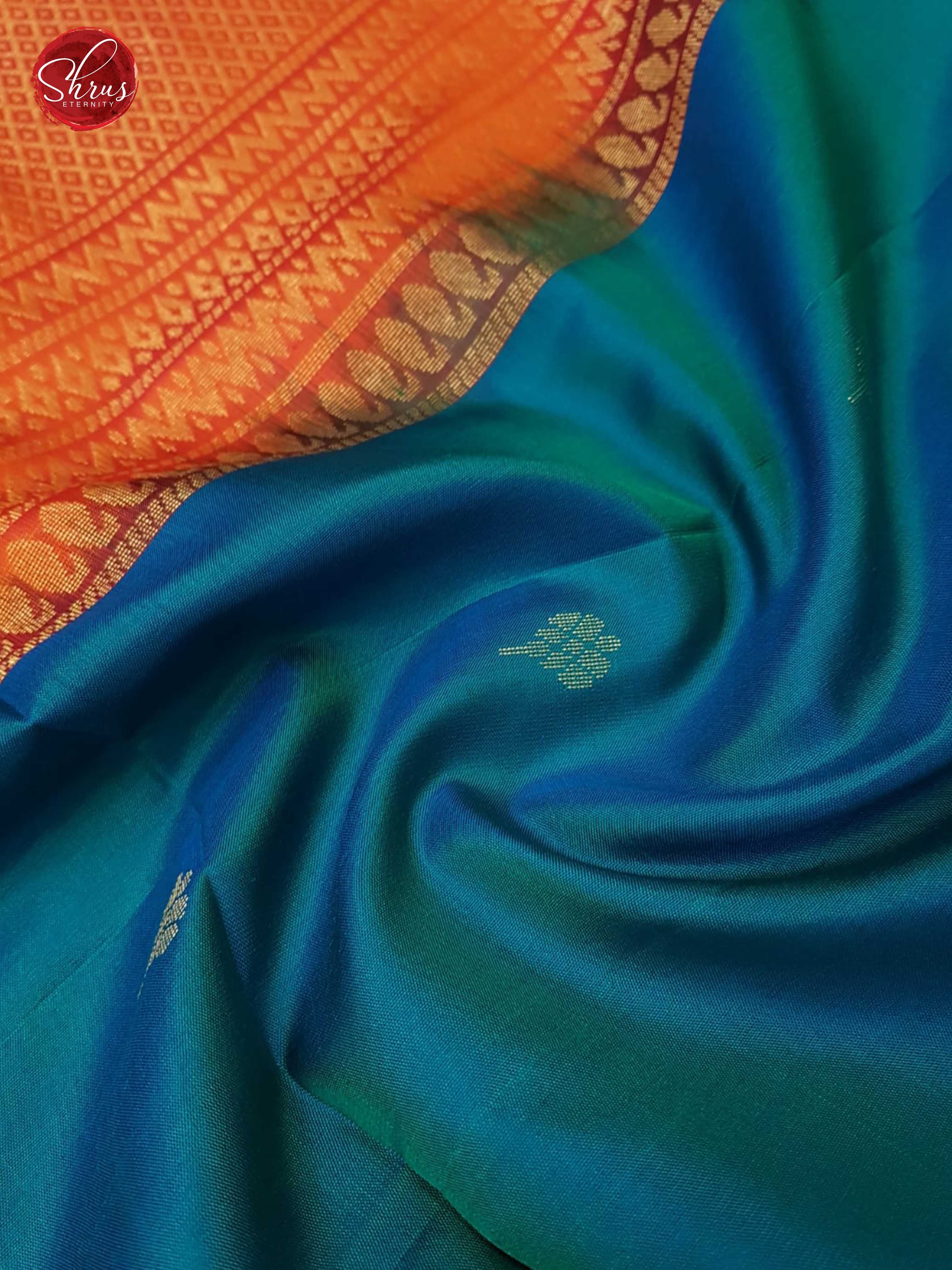 Teal Blue & Orange - Soft Silk - Shop on ShrusEternity.com