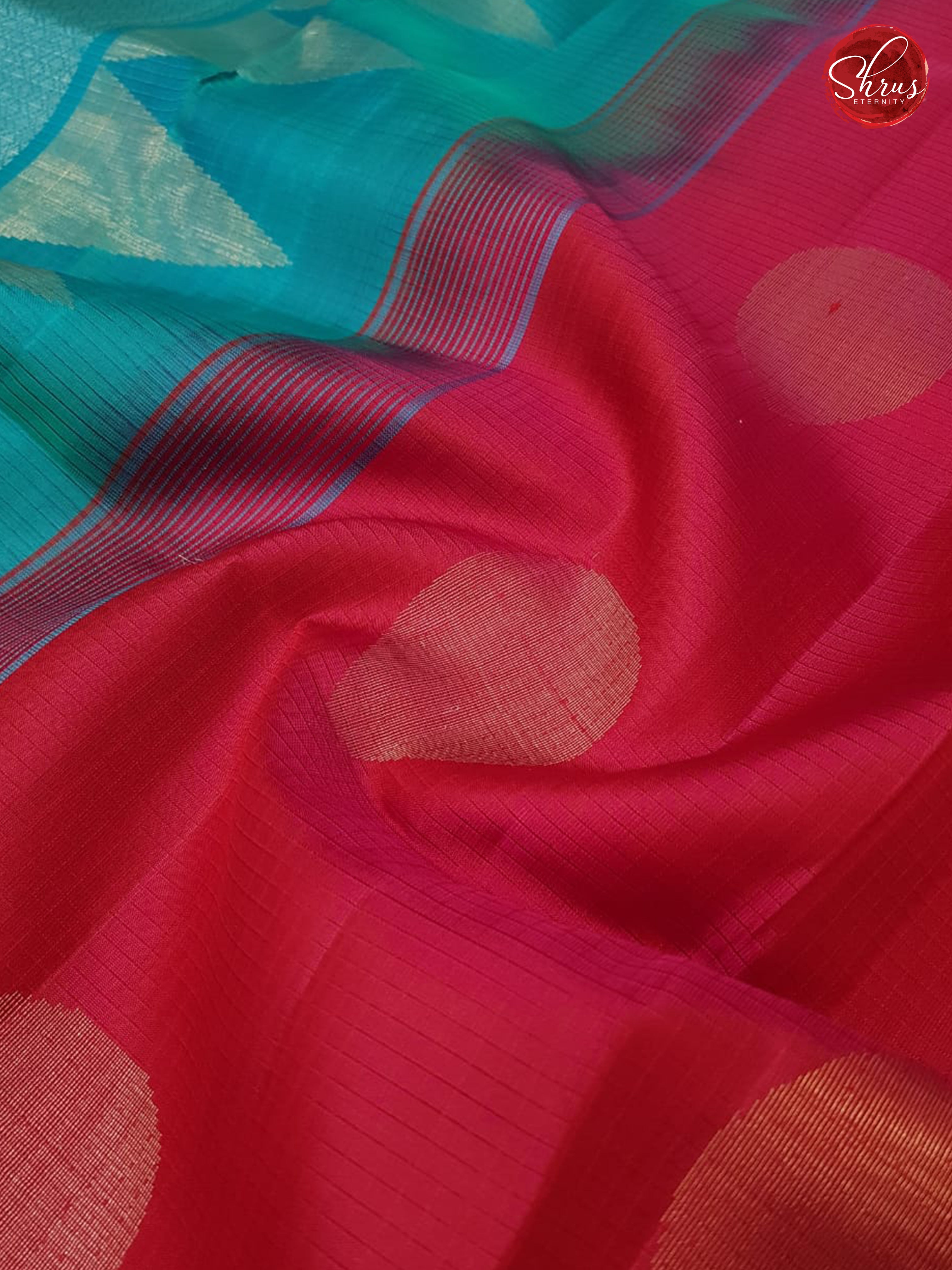 Rani Pink & Copper Sulphate Blue - Soft Silk - Shop on ShrusEternity.com