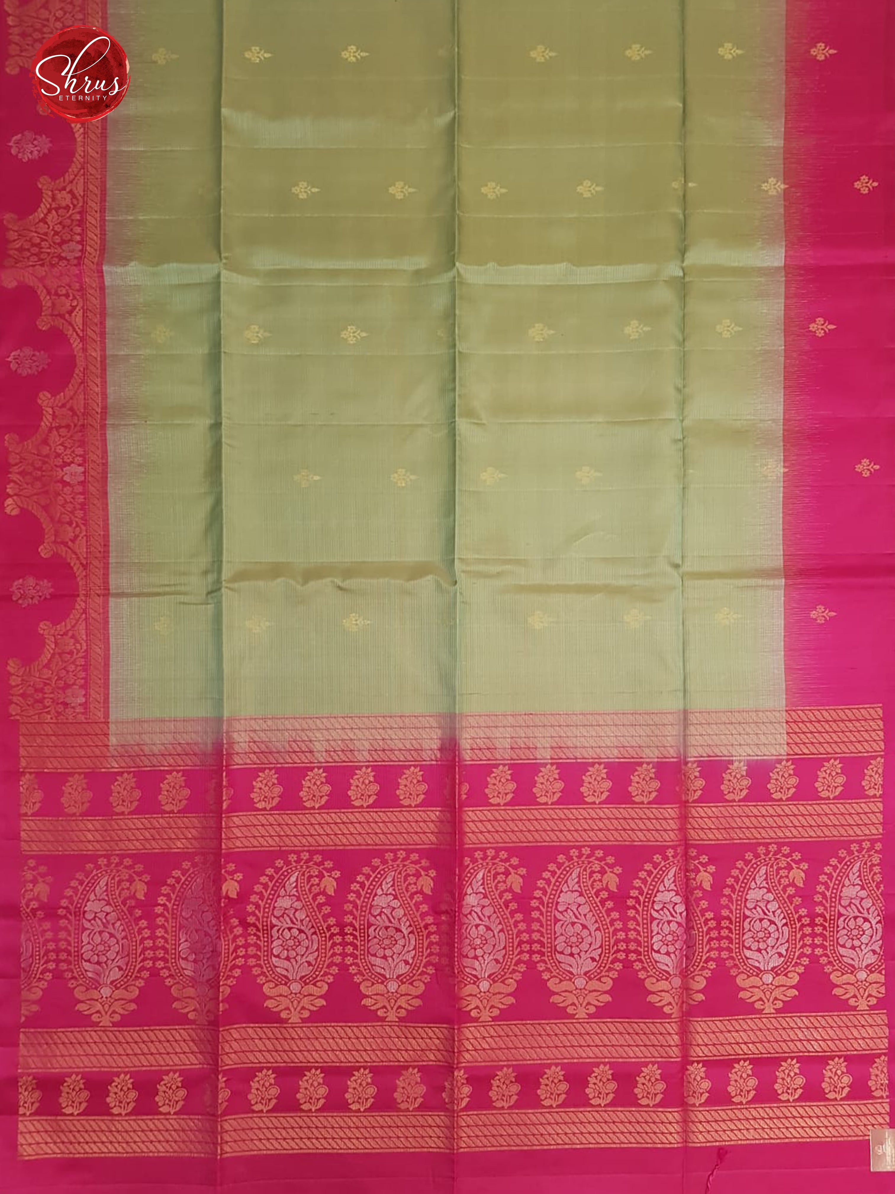Light Green & Pink - Soft Silk with Gold zari - Shop on ShrusEternity.com