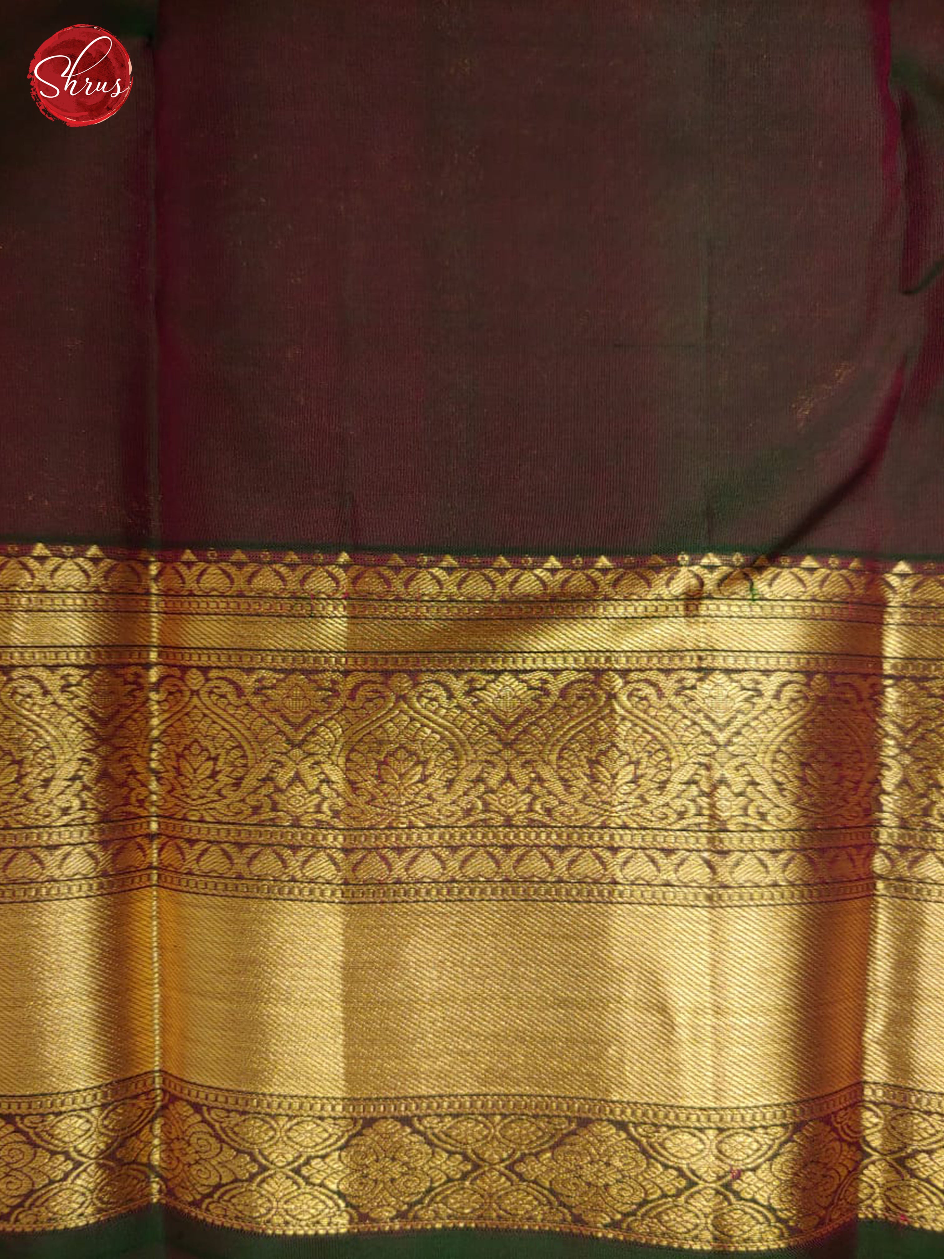 Brick Red & Dark Purple - Kanchipuram Silk with Border & Gold Zari - Shop on ShrusEternity.com