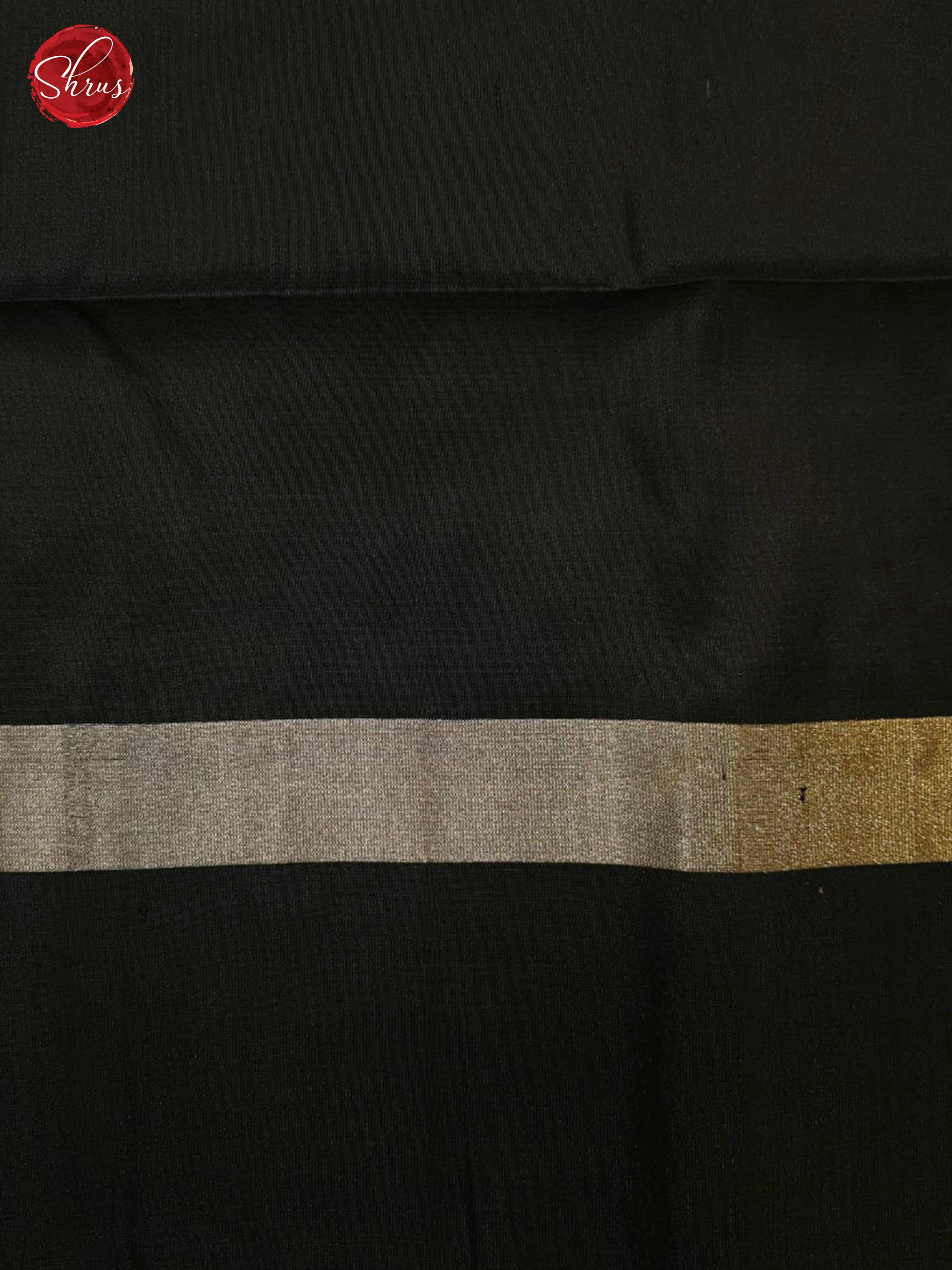 Peach & Black - Soft Silk with Border & Gold zari - Shop on ShrusEternity.com