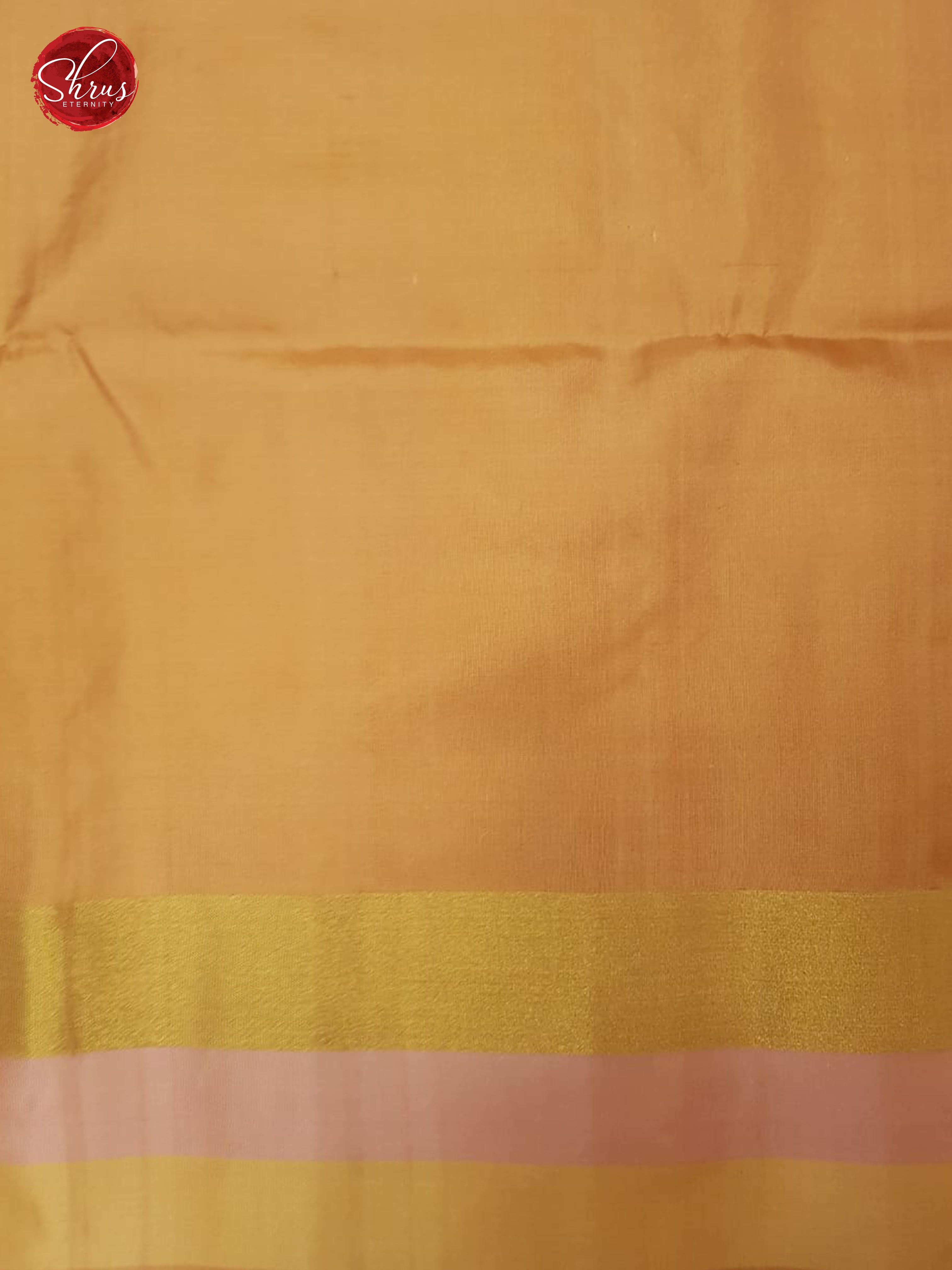 Orangish Pink & Beige - Soft Silk with Border  & Gold Zari - Shop on ShrusEternity.com