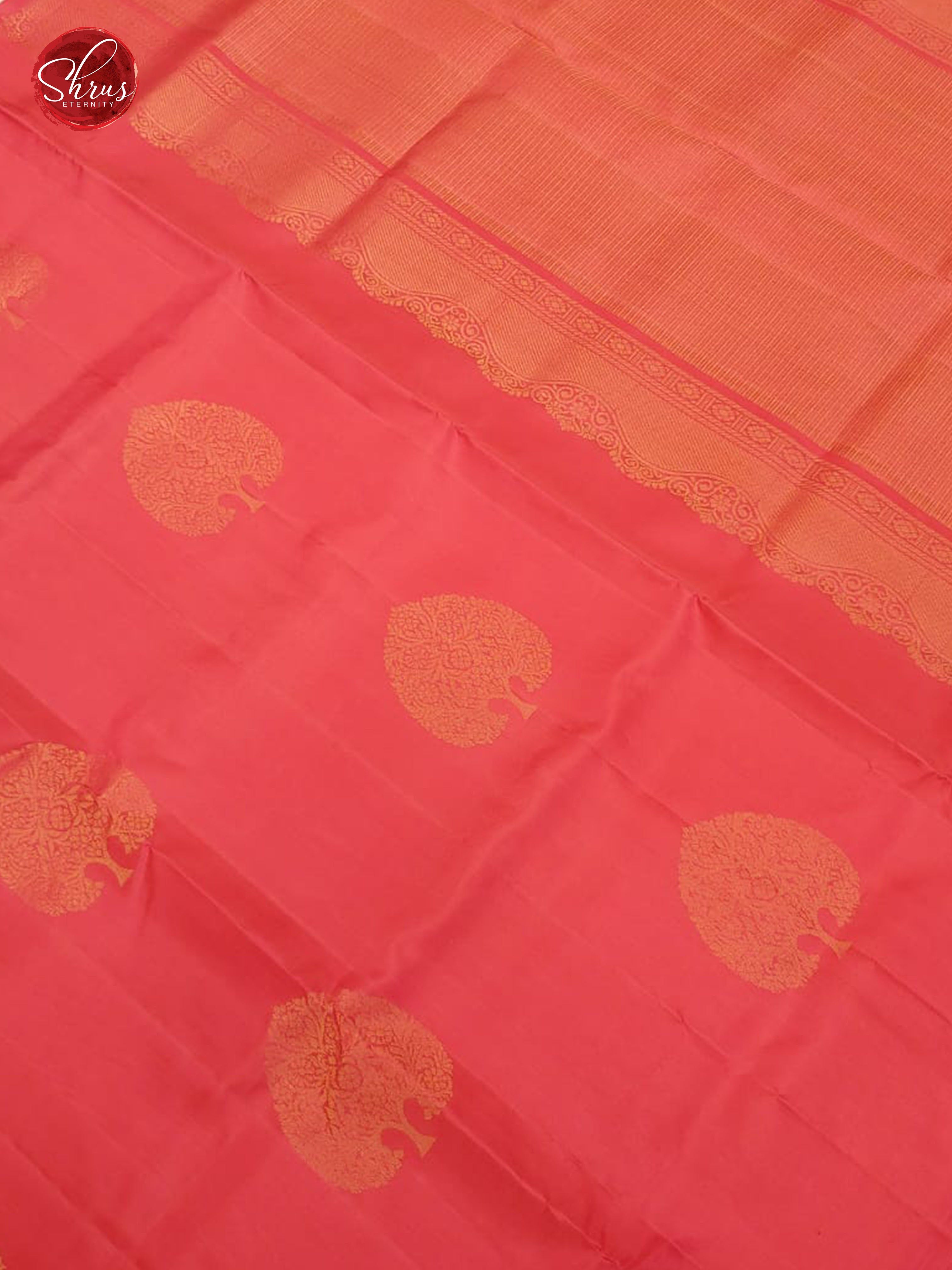 Pink(Single Tone) -  Borderless Soft Silk with Gold Zari - Shop on ShrusEternity.com