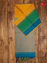 Mango Yellow & Teal Blue - Soft Silk - Shop on ShrusEternity.com