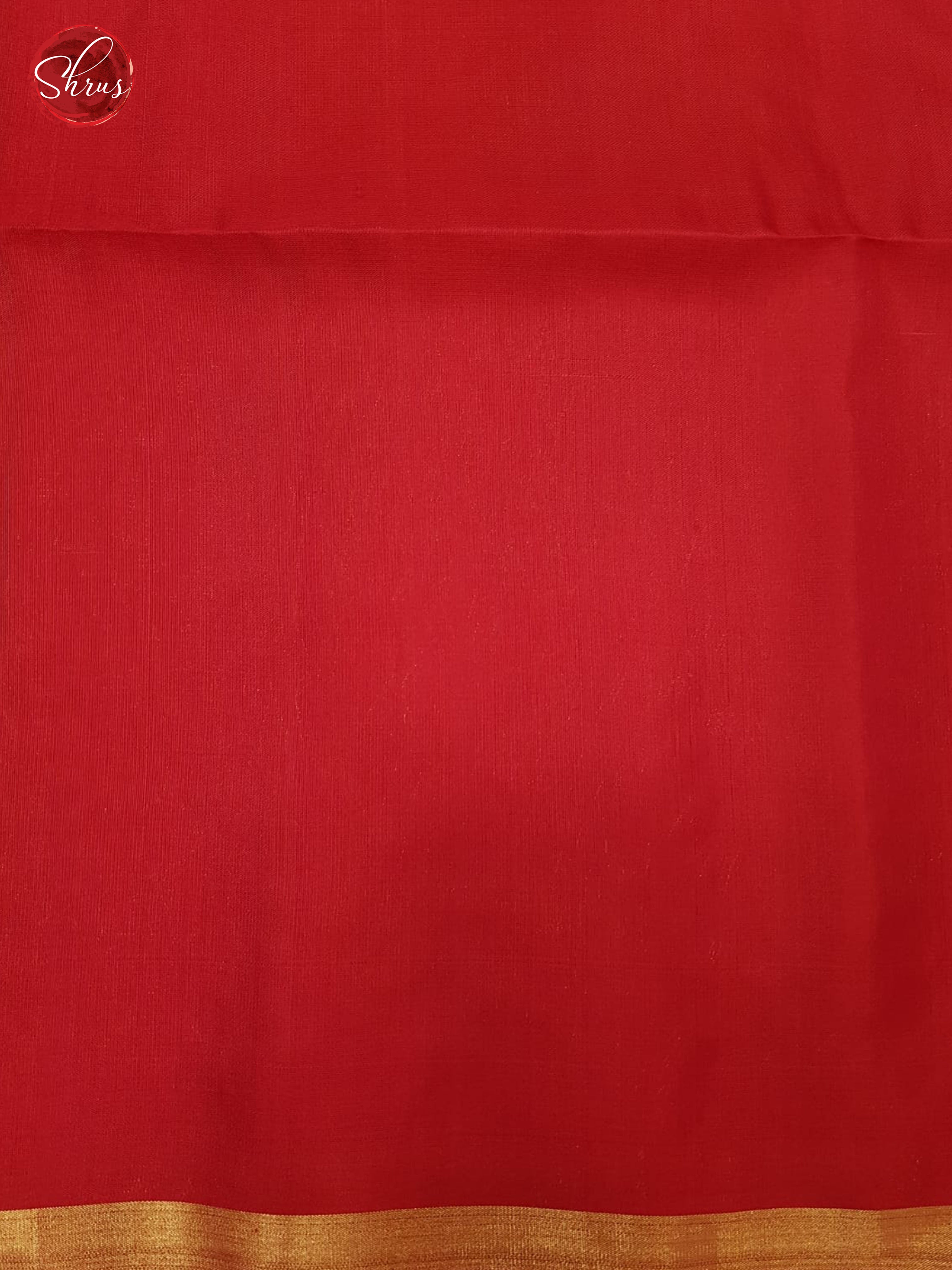 Red (Single Tone) - Borderless Soft Silk with Gold Zari - Shop on ShrusEternity.com