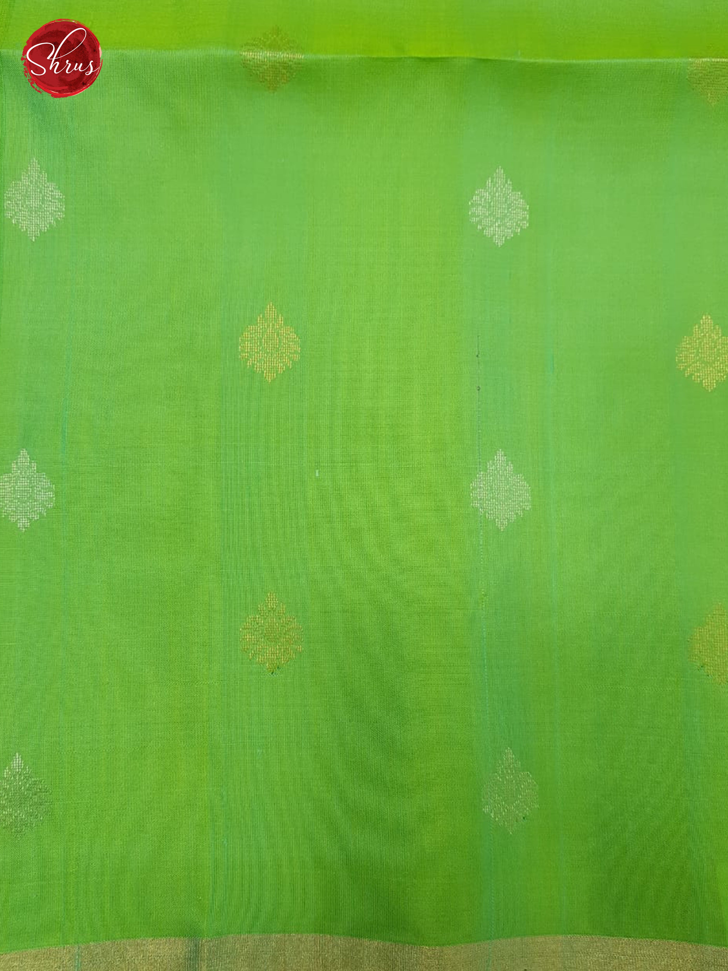Green(Single Tone) - Borderless Soft Silk with Gold ,Silver  Zari - Shop on ShrusEternity.com