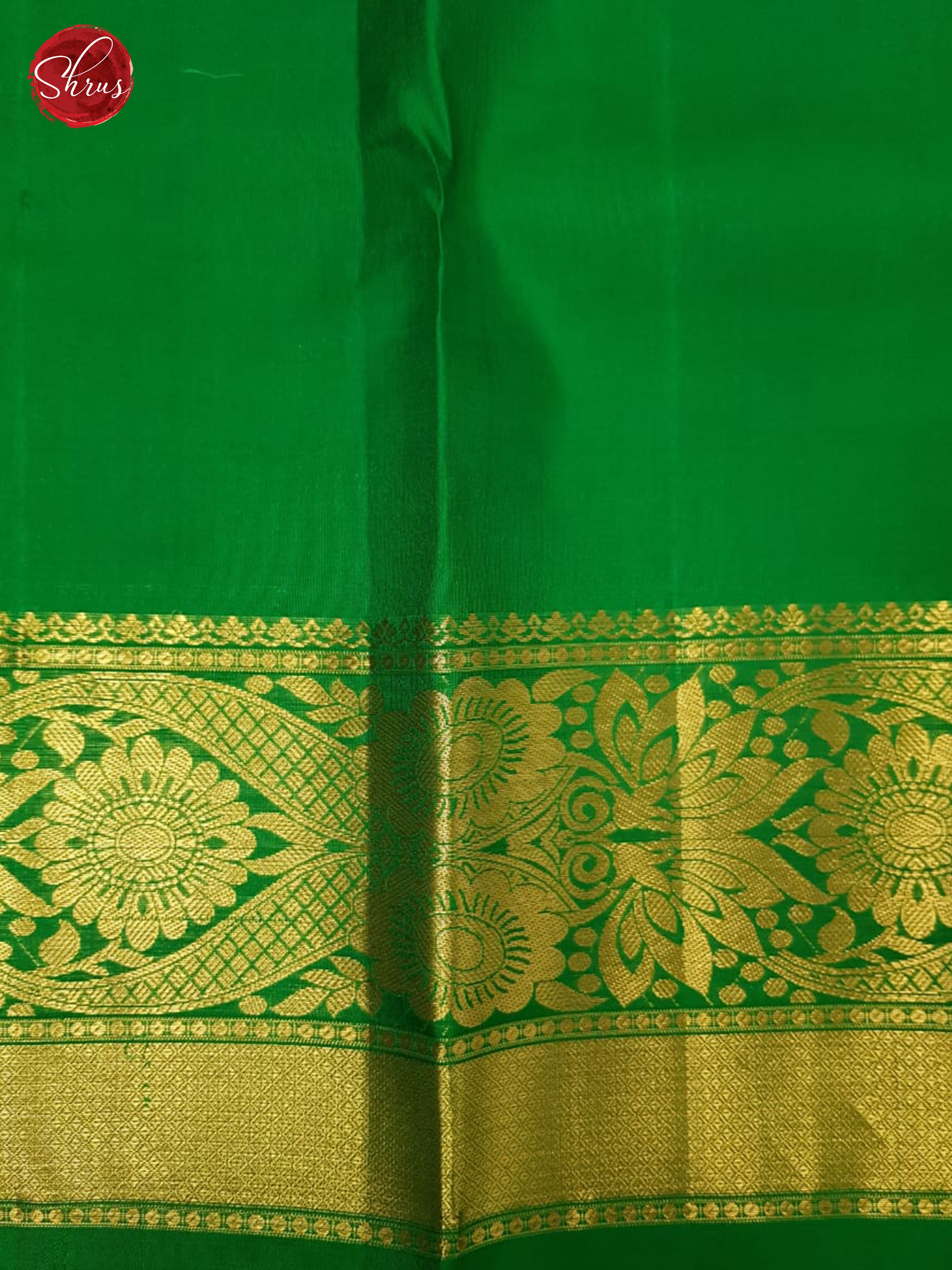 Purple & Green -  Soft Silk with Gold Zari & Border - Shop on ShrusEternity.com
