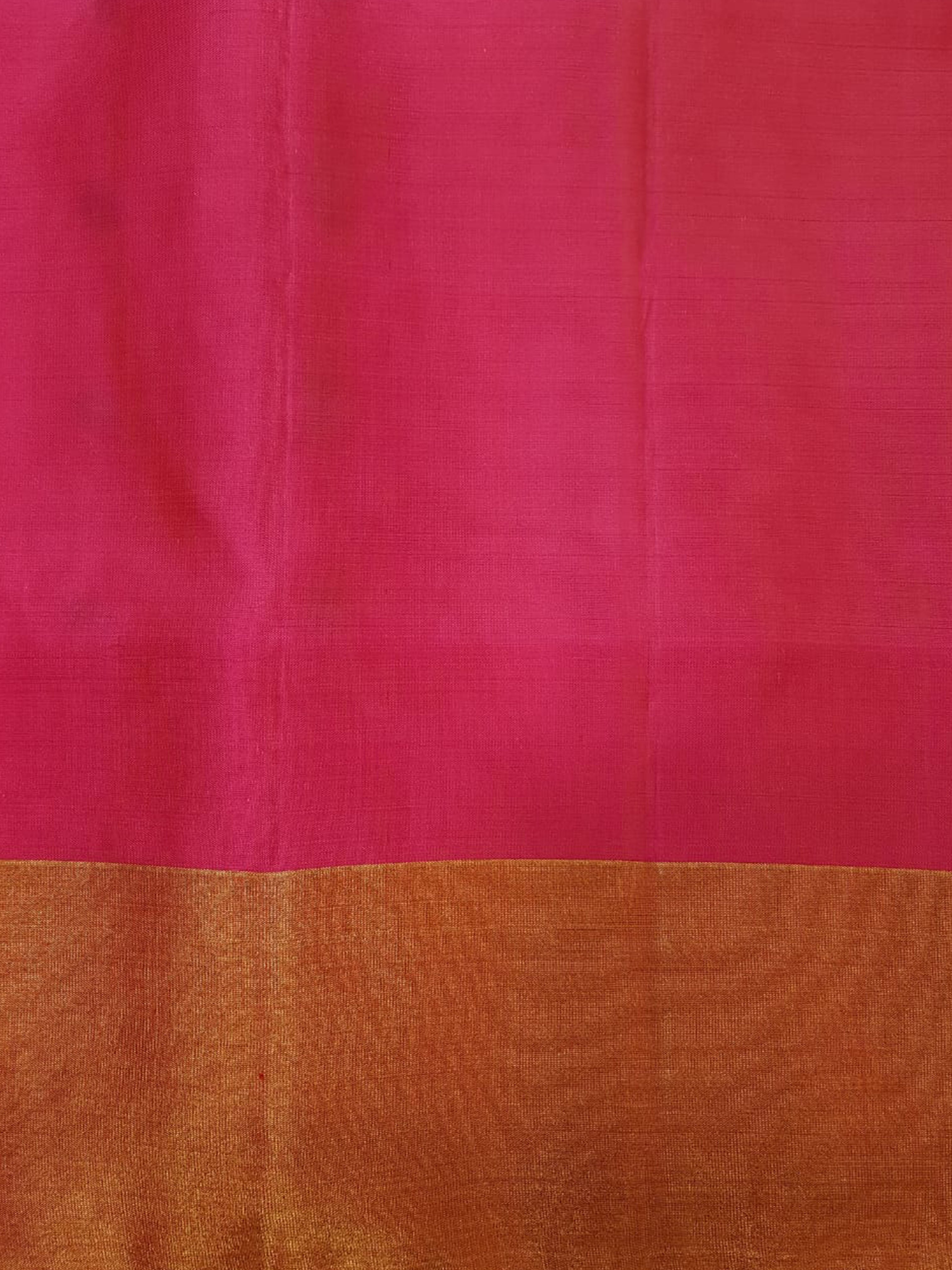 Green & Pink - Soft Silk with Border & Gold Zari - Shop on ShrusEternity.com