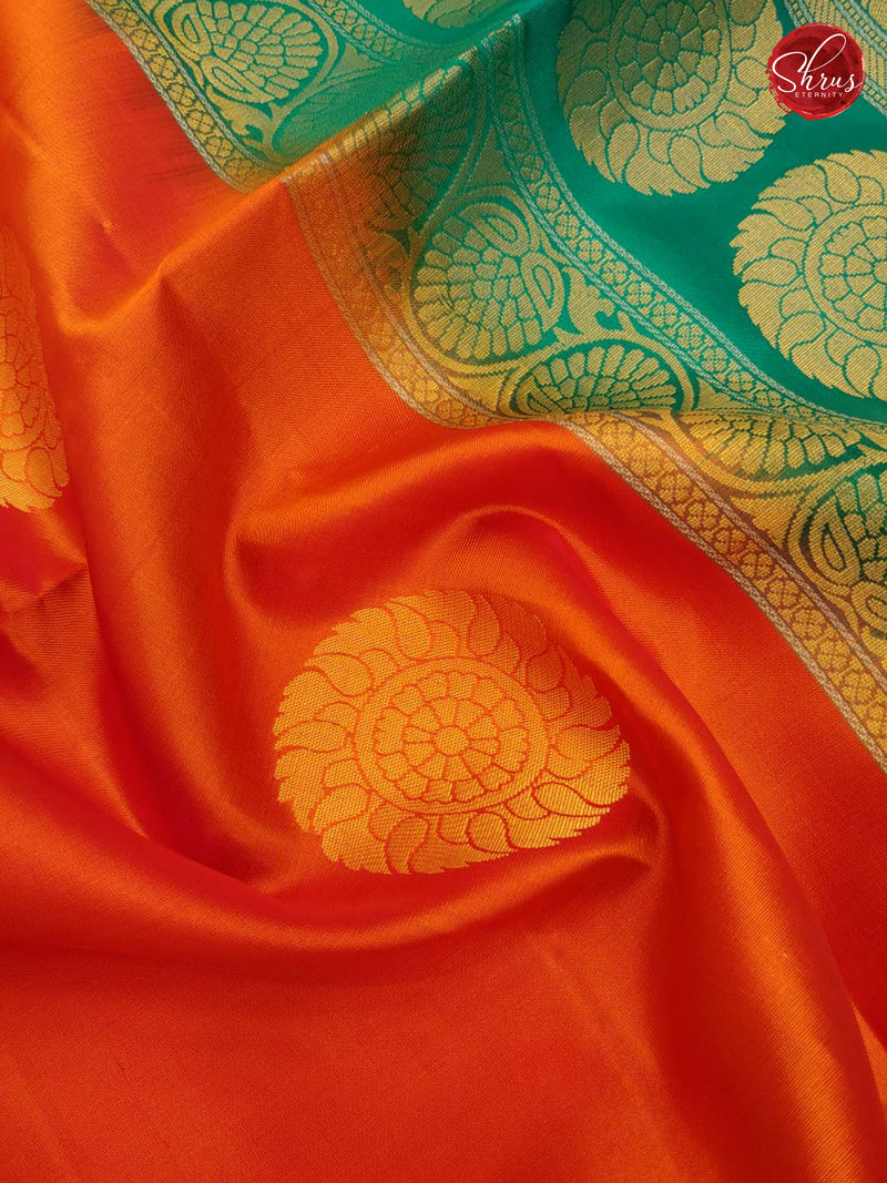 Orange & Teal Green - Sot Silk - Shop on ShrusEternity.com