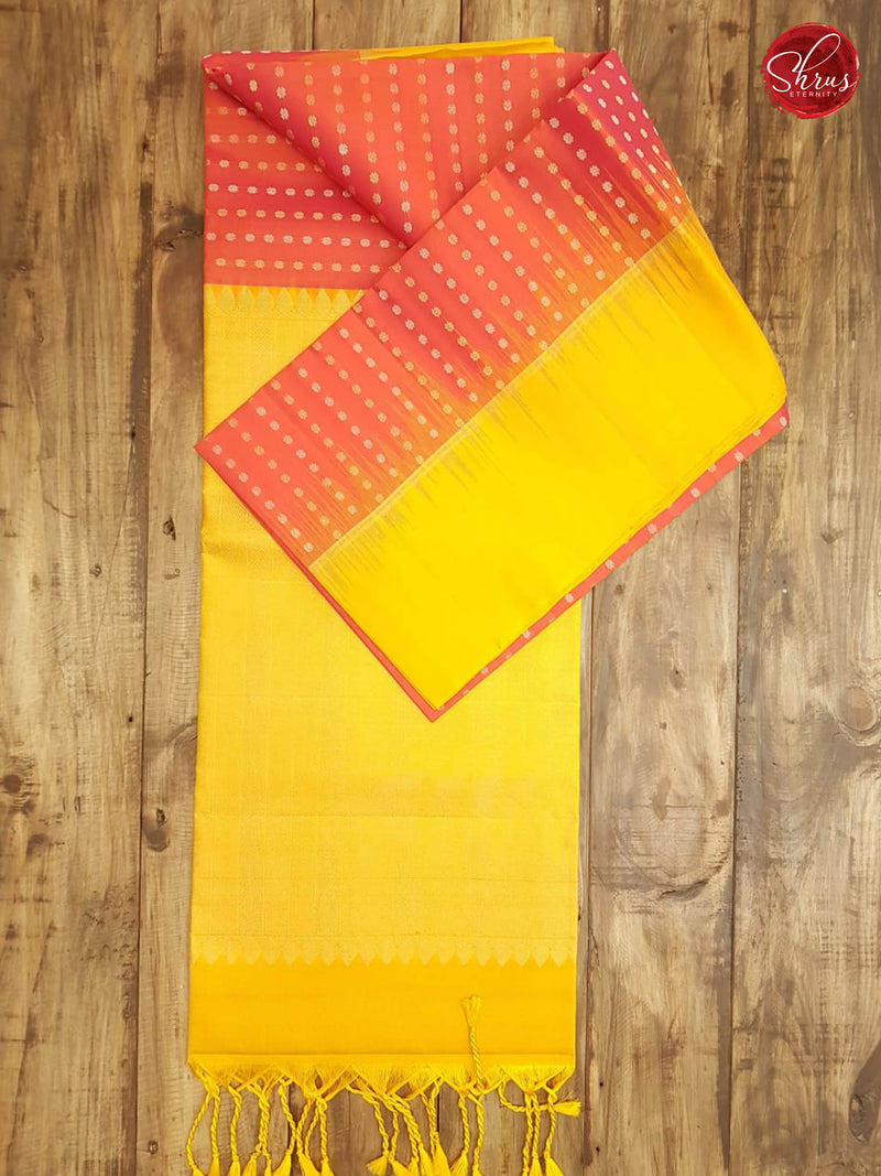 Orangish Pink  & Yellow - Soft Silk - Shop on ShrusEternity.com