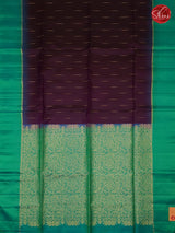 Brinjal & Teal Green - Soft Silk - Shop on ShrusEternity.com
