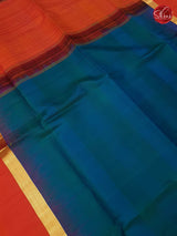 Peacock Blue & Orange - Soft Silk - Shop on ShrusEternity.com