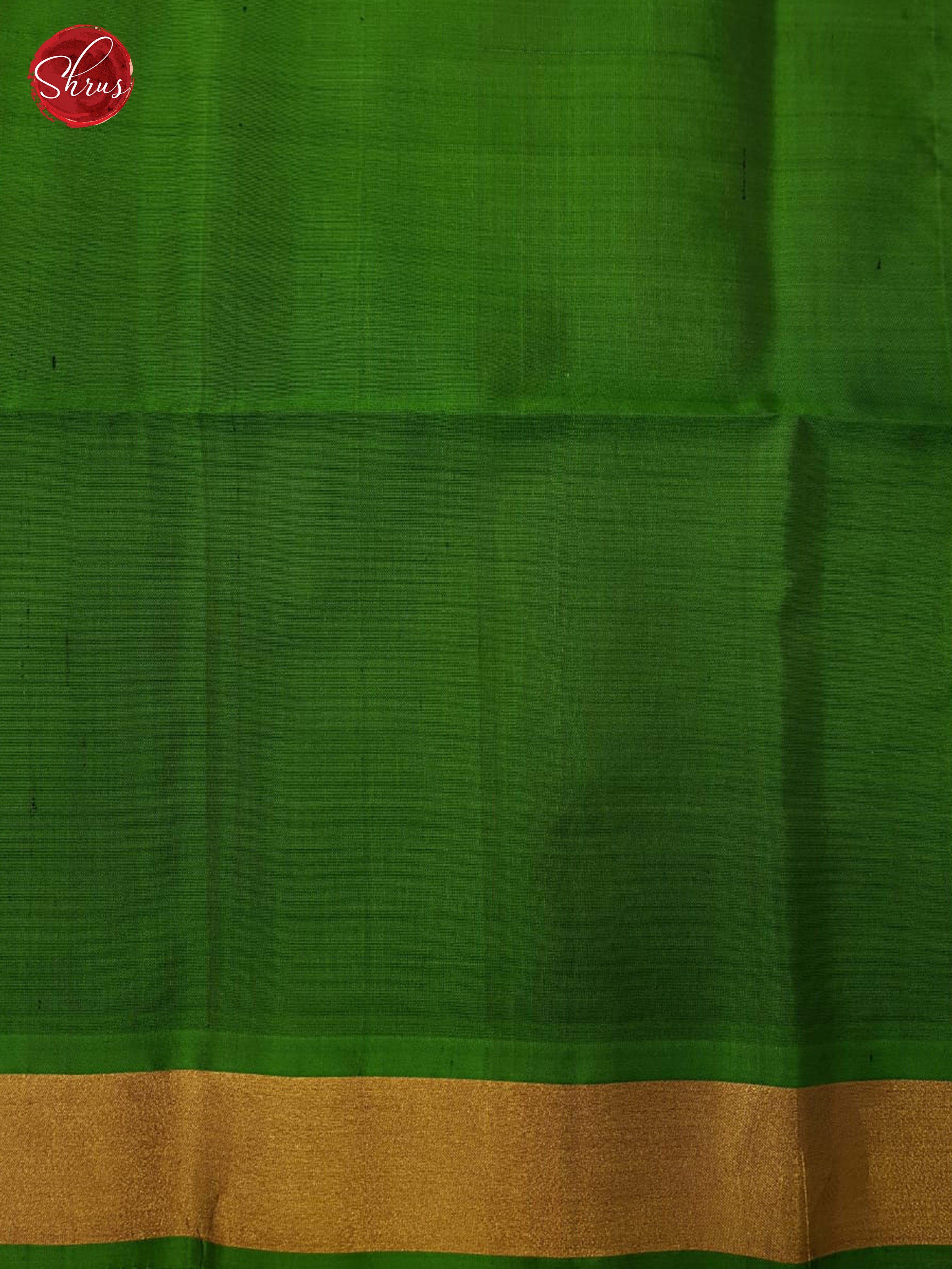 Maroon & Green - Soft Silk with Border & Gold Zari - Shop on ShrusEternity.com