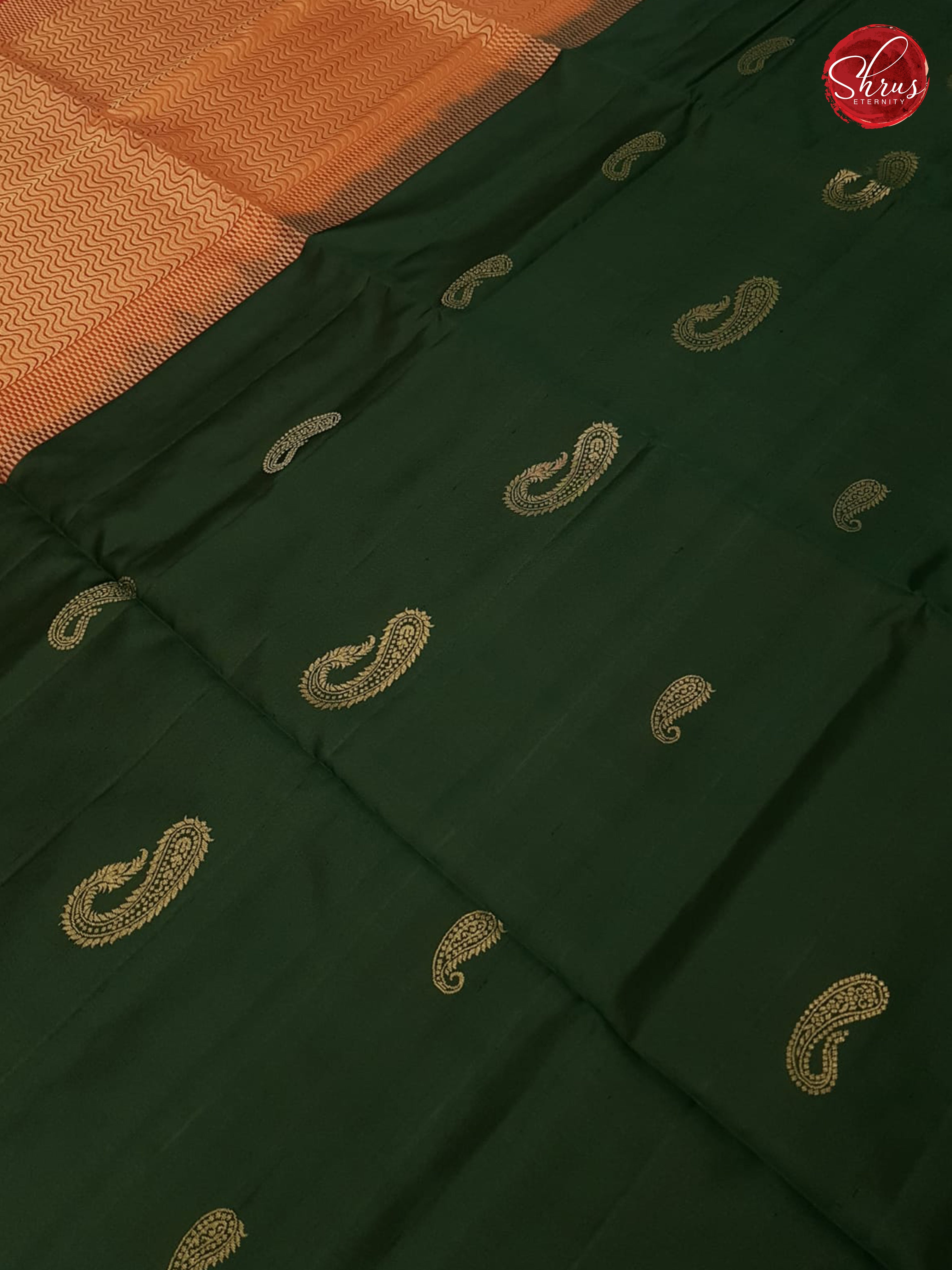 Dark Green &   Orange - Soft Silk - Shop on ShrusEternity.com