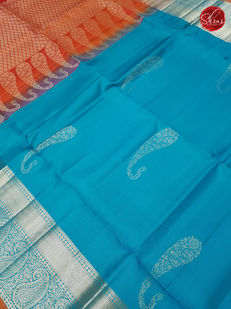 Cyan Blue Banarasi Silk Saree With Zari Weaving Work – Bahuji - Online  Fashion & Lifestyle Store