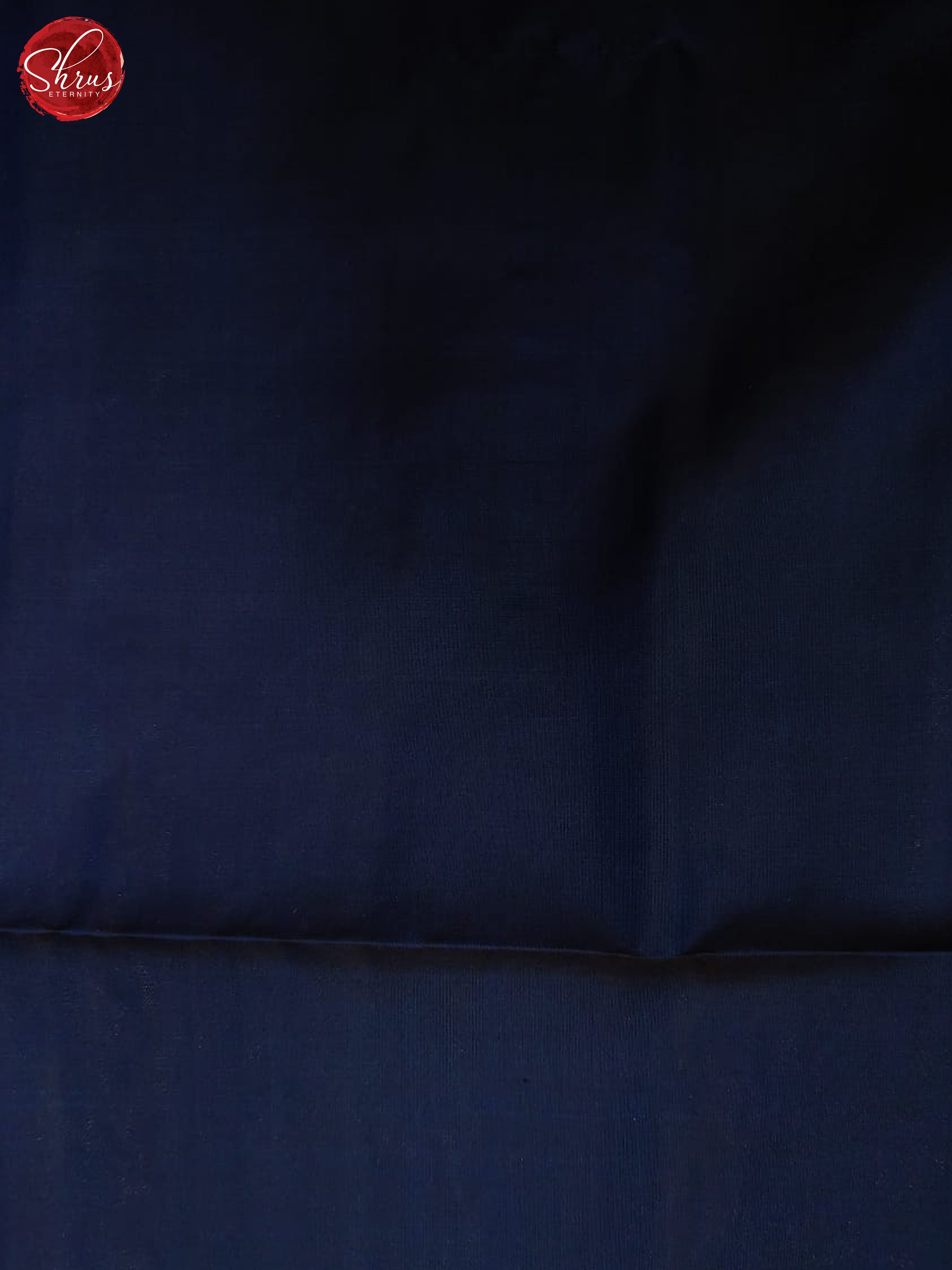 Orange & Blue - Borderless  Soft Silk with gold   zari - Shop on ShrusEternity.com