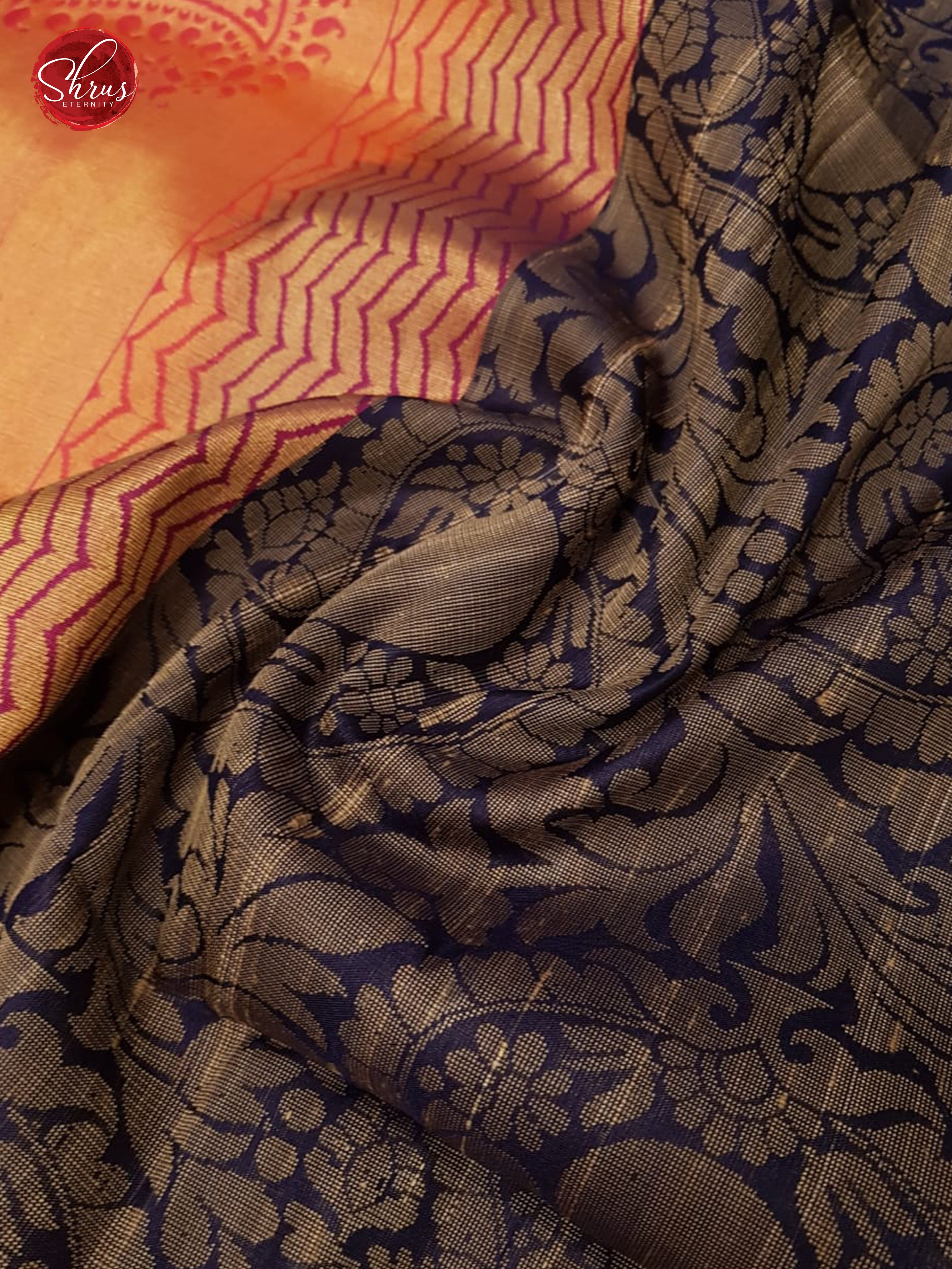 Blue & Pink - Soft Silk with Gold Zari - Shop on ShrusEternity.com