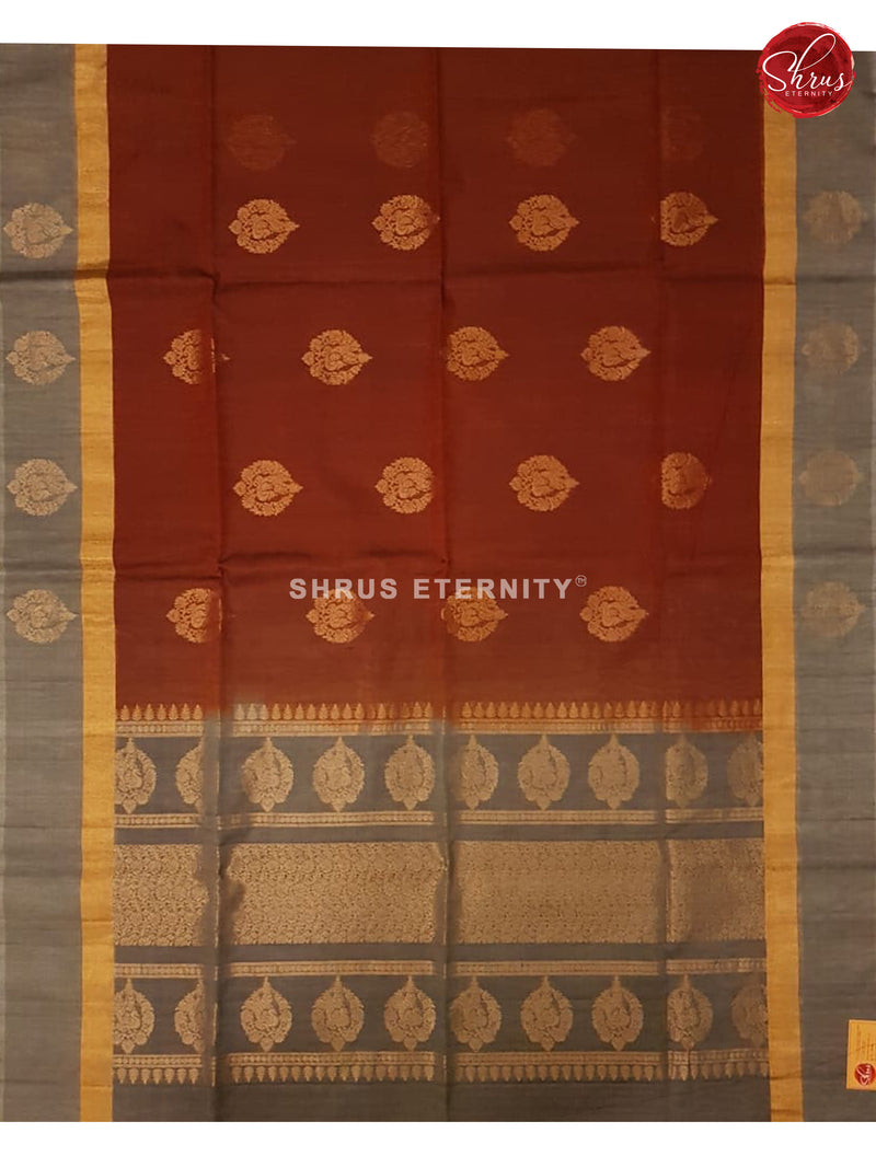 Maroon & Grey  - Silk Cotton - Shop on ShrusEternity.com