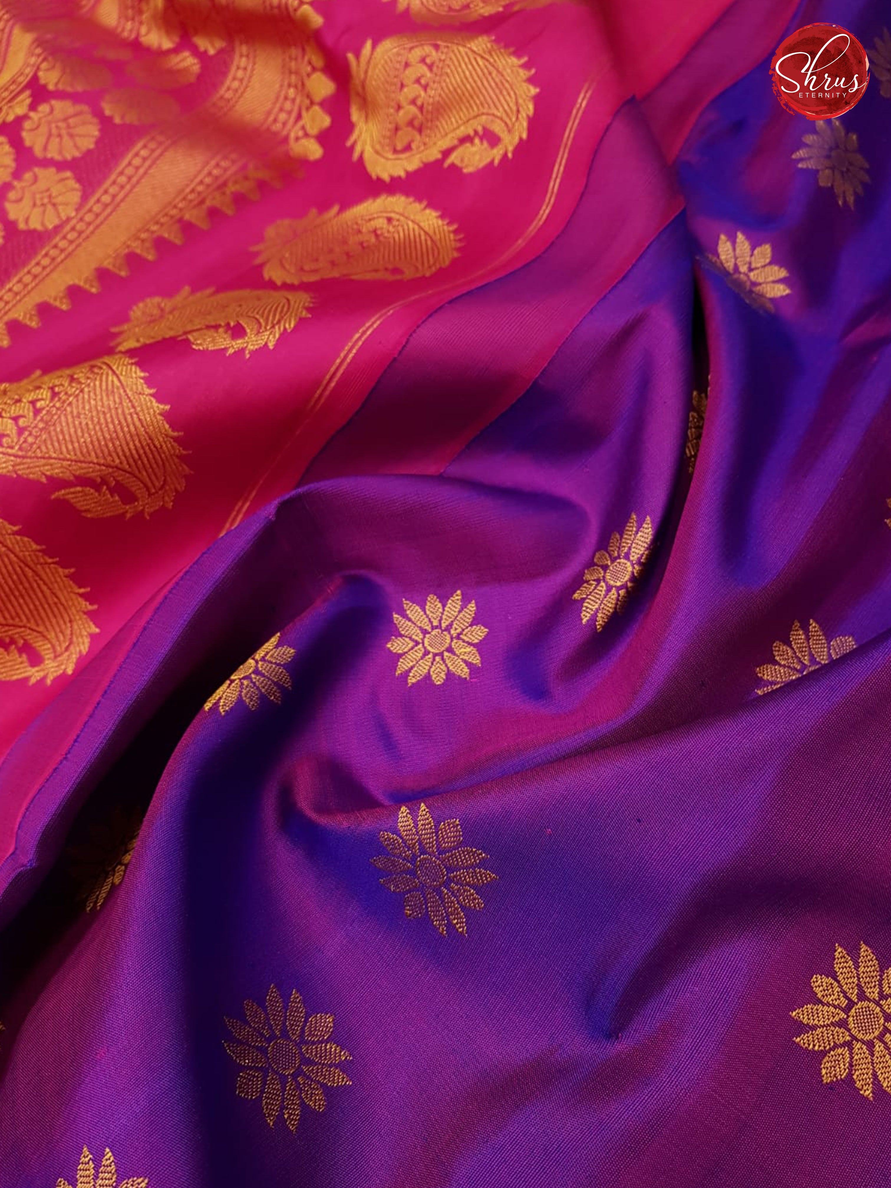 Violet & Pink - Gadwal Silk - Shop on ShrusEternity.com