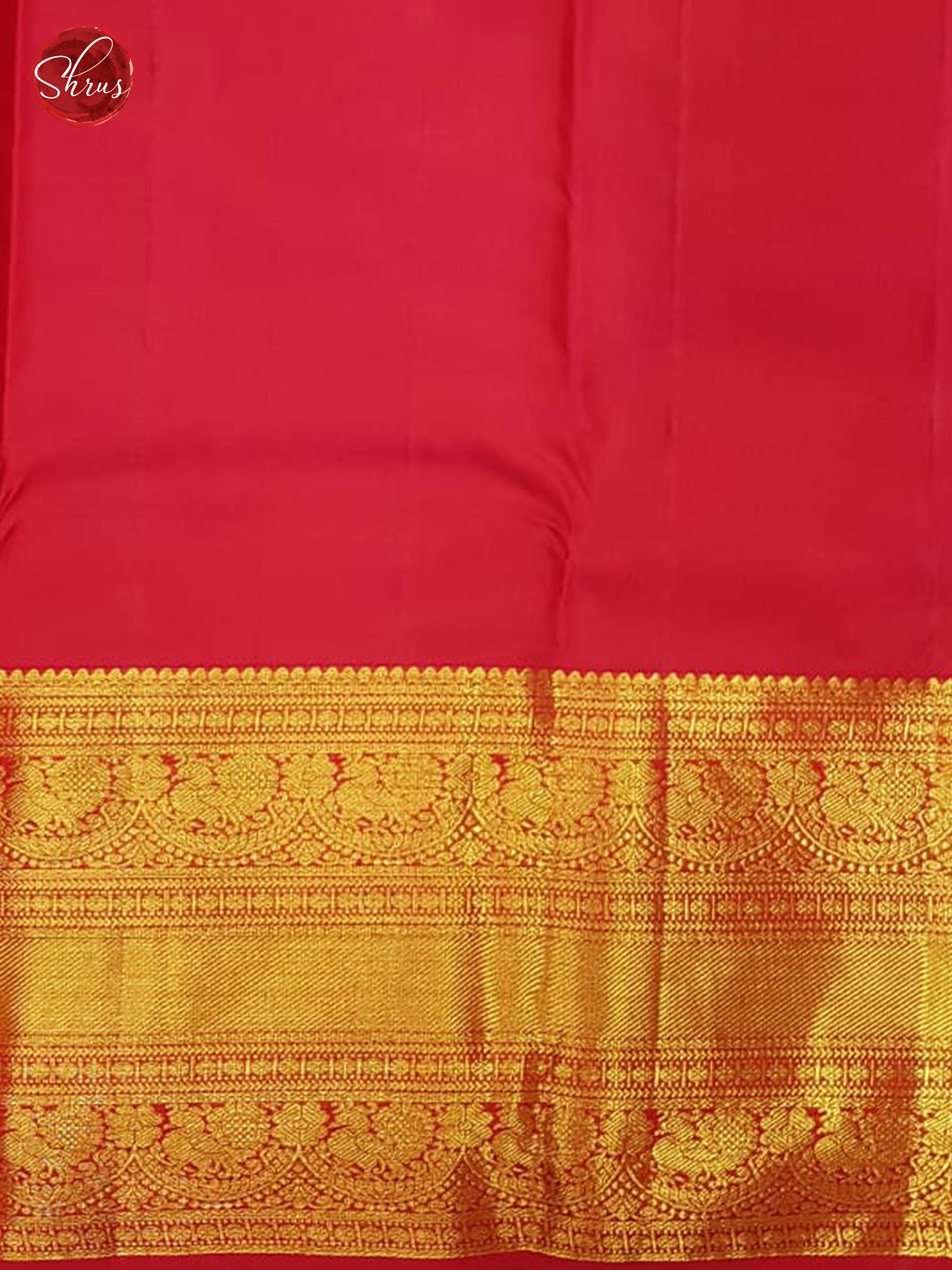 Violet & Water Melon Pink - Kanchipuram Silk with Border & Gold Zari - Shop on ShrusEternity.com