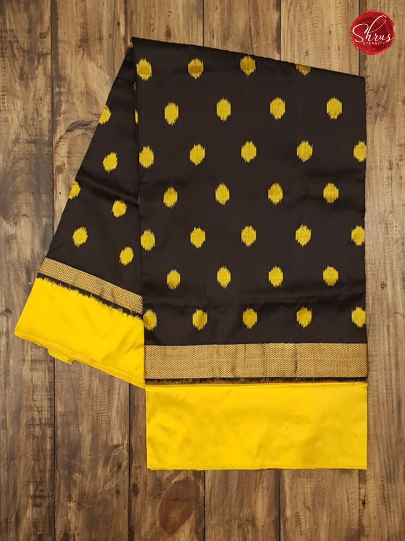 Black & Bright Yellow - Ikkat Silk - Shop on ShrusEternity.com