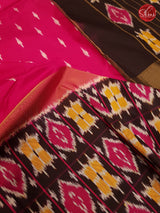 Rani Pink & Black - Ikkat Silk - Shop on ShrusEternity.com