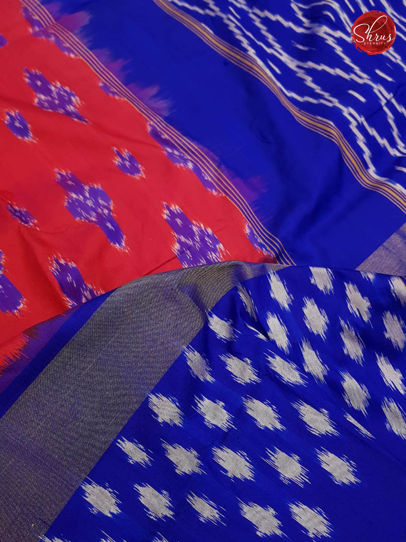 Red & Ms Blue - Ikkat Silk - Shop on ShrusEternity.com