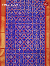 Blue & Red - Double Ikkat Silk - Shop on ShrusEternity.com