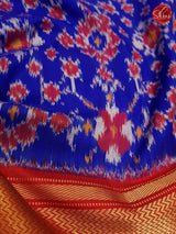 Blue & Red - Double Ikkat Silk - Shop on ShrusEternity.com
