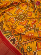 Mustard & Red - Double Ikkat Silk - Shop on ShrusEternity.com