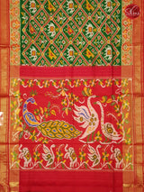 Green & Red - Double Ikkat Silk - Shop on ShrusEternity.com