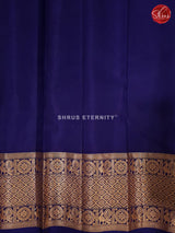 Greenish Gold & Navy Blue - Kanchipuram Silk - Shop on ShrusEternity.com