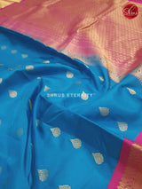 Blue & Pink - Kanchipuram Silks - Shop on ShrusEternity.com