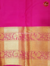 Dark Green  & Pink - Kanchipuram Silks - Shop on ShrusEternity.com