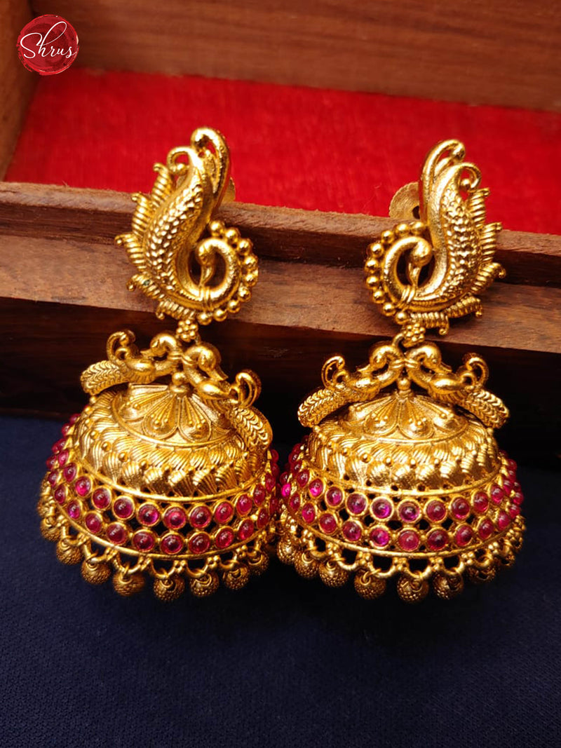 Buy ZENEME Gold-Plated Brass Artificial Stones and Beads Studded White  Jhumka Earrings for Women & Girls Online at Best Prices in India - JioMart.