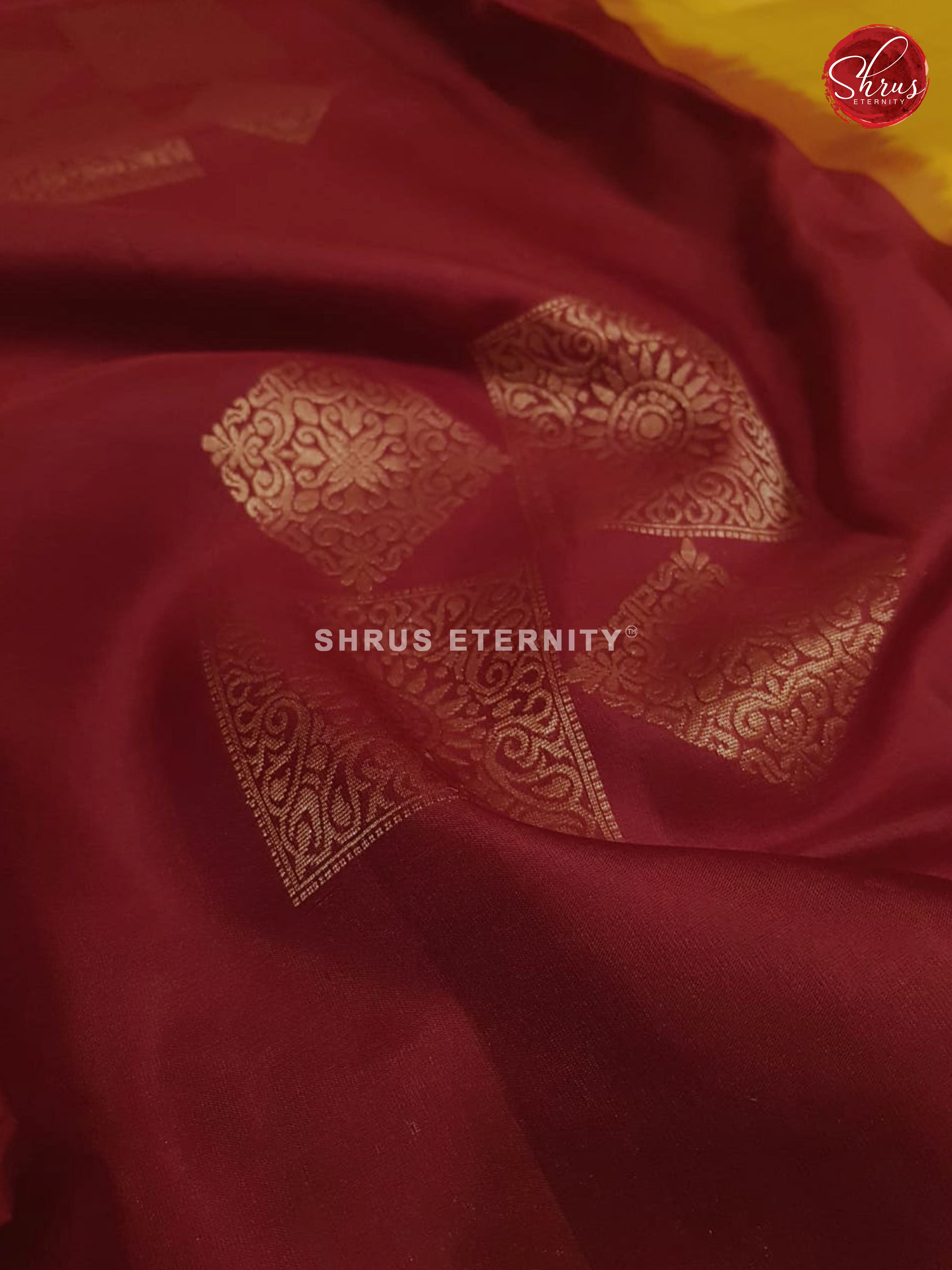 Maroon & Yellow - Soft Silk - Shop on ShrusEternity.com