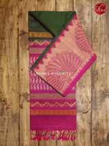 Bottle Green  & Majenta Pink - Soft Silk - Shop on ShrusEternity.com
