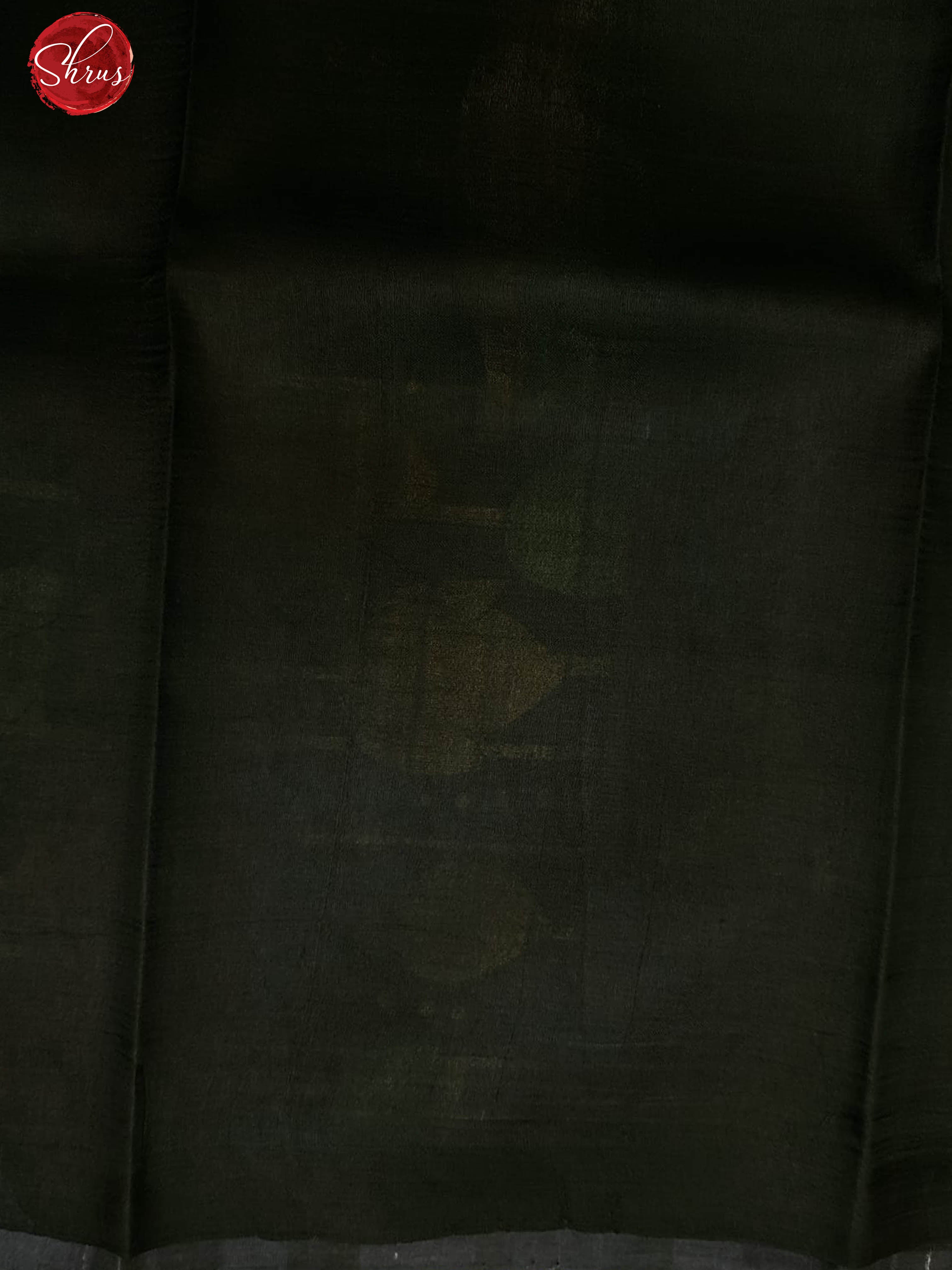 Black(Single Tone)- Borderless Tussar with pichwai print on the body - Shop on ShrusEternity.com