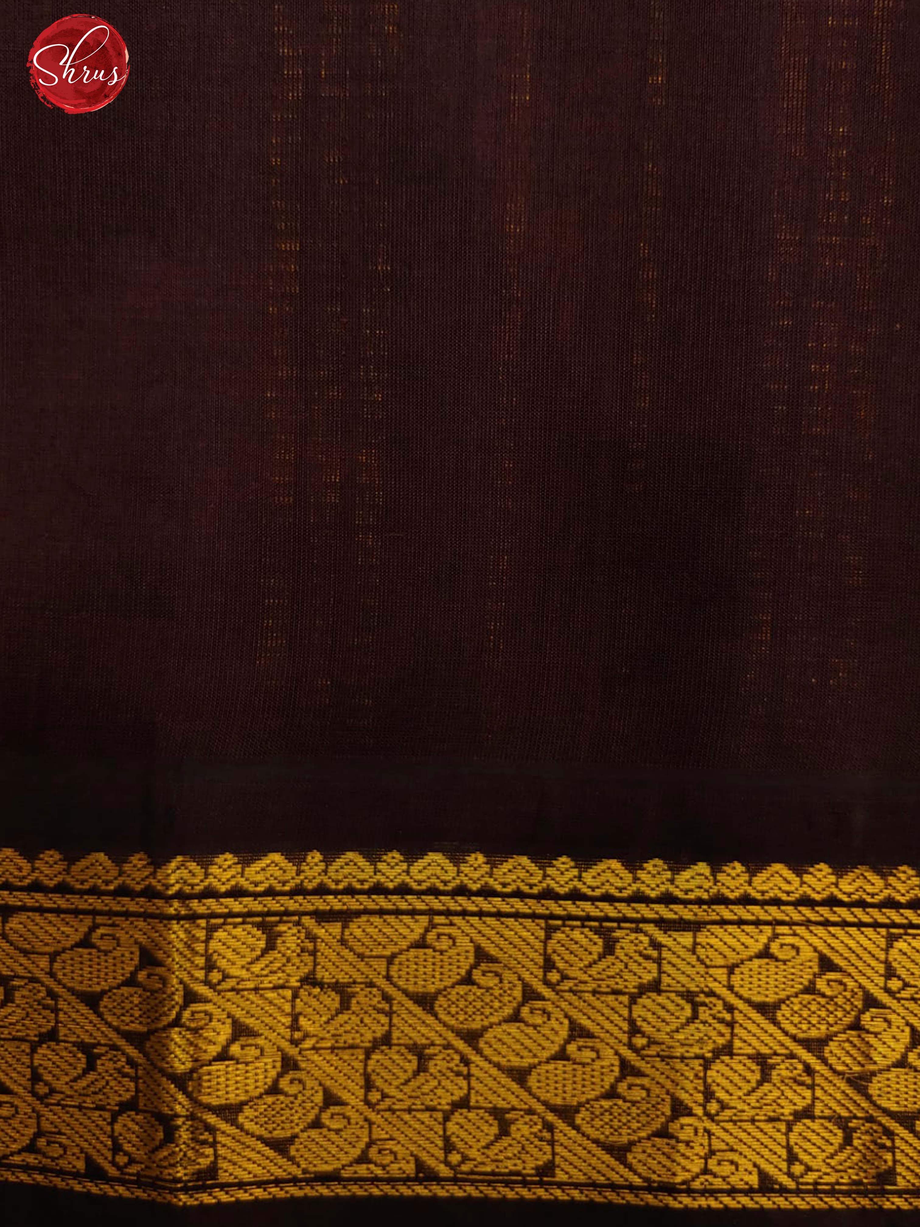 Pink & Brown- Silk Cotton with floral print on the body & Contrast Zari Border - Shop on ShrusEternity.com