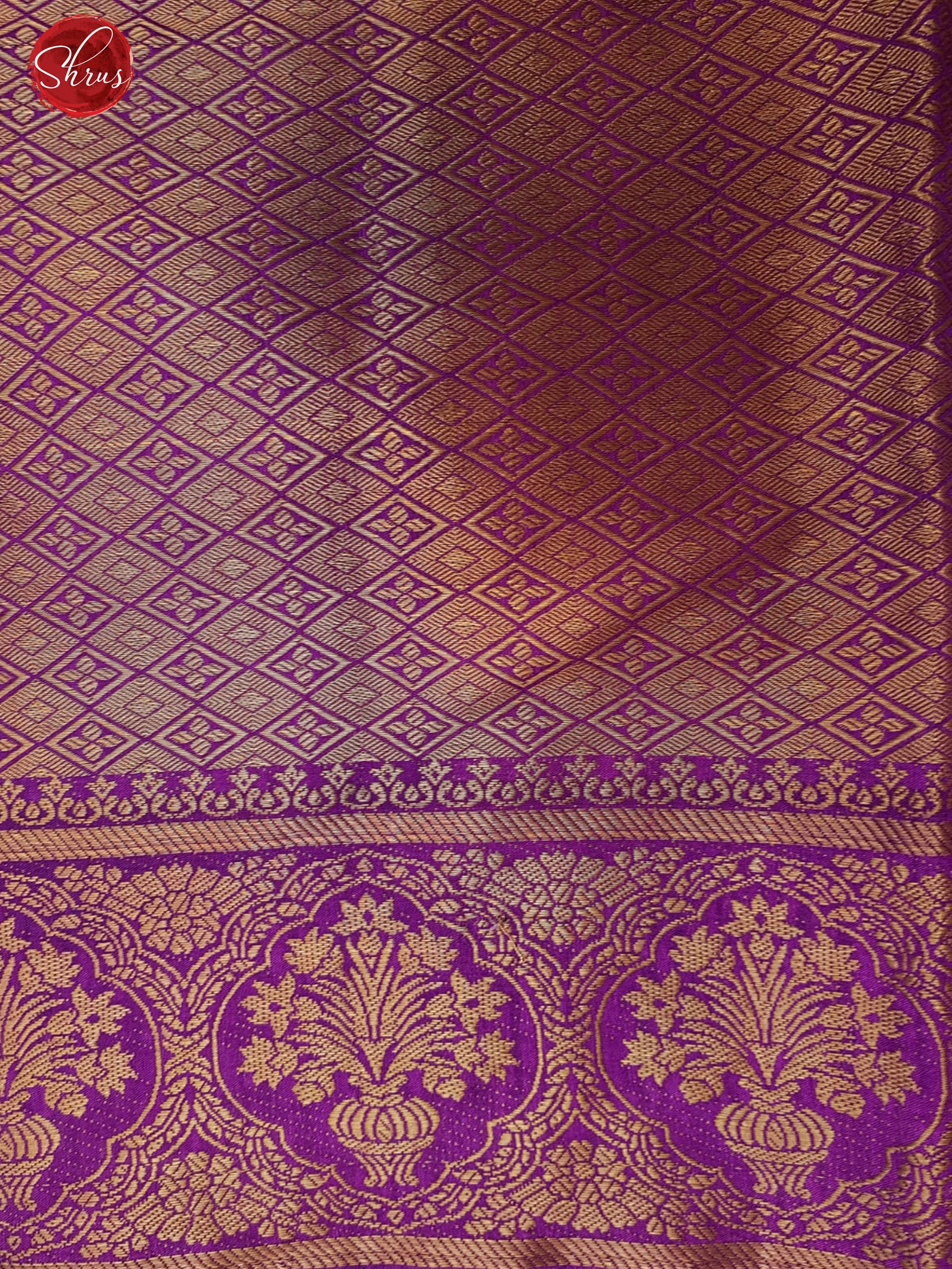 Blue & Purple- Semi Patola with floral patola pattern on the body & Contrast Zari Border - Shop on ShrusEternity.com