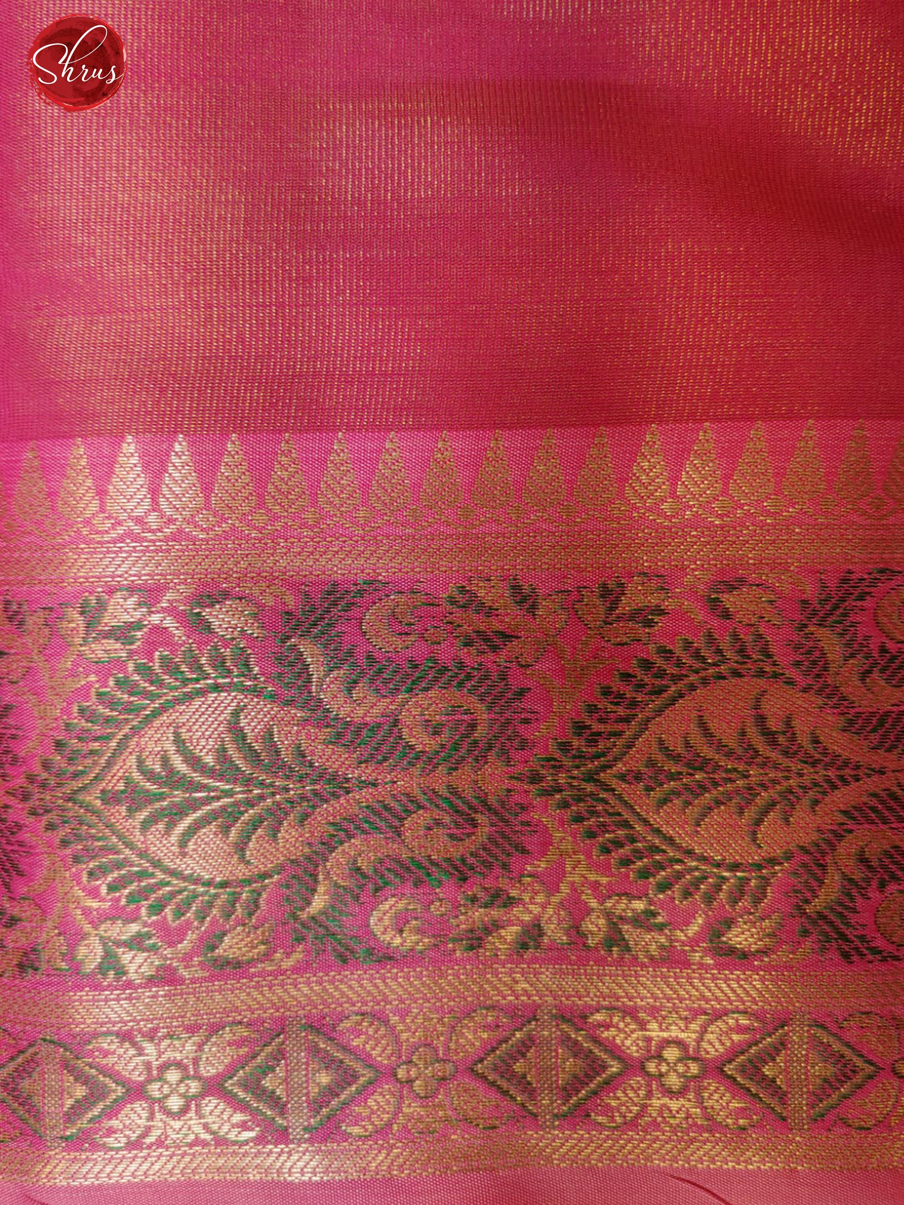 Light Green & Pink - Kora Banarasi with zari floral brocade on the body & Contrast Zari Border - Shop on ShrusEternity.com