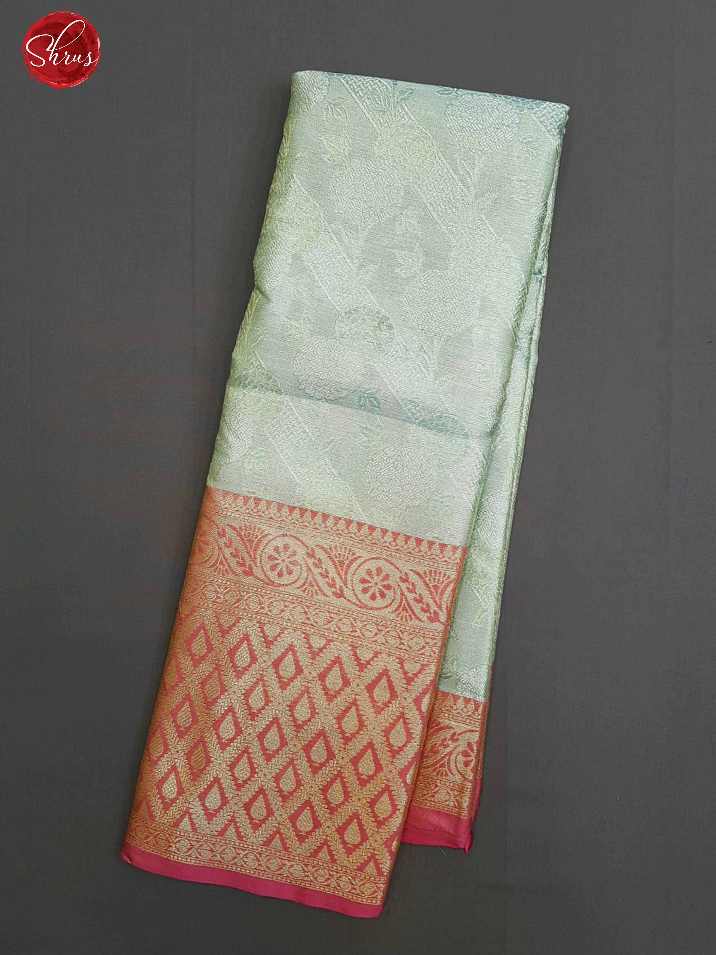 Green & Pink - Kora Banarasi with zari brocade on the body& Zari Border - Shop on ShrusEternity.com
