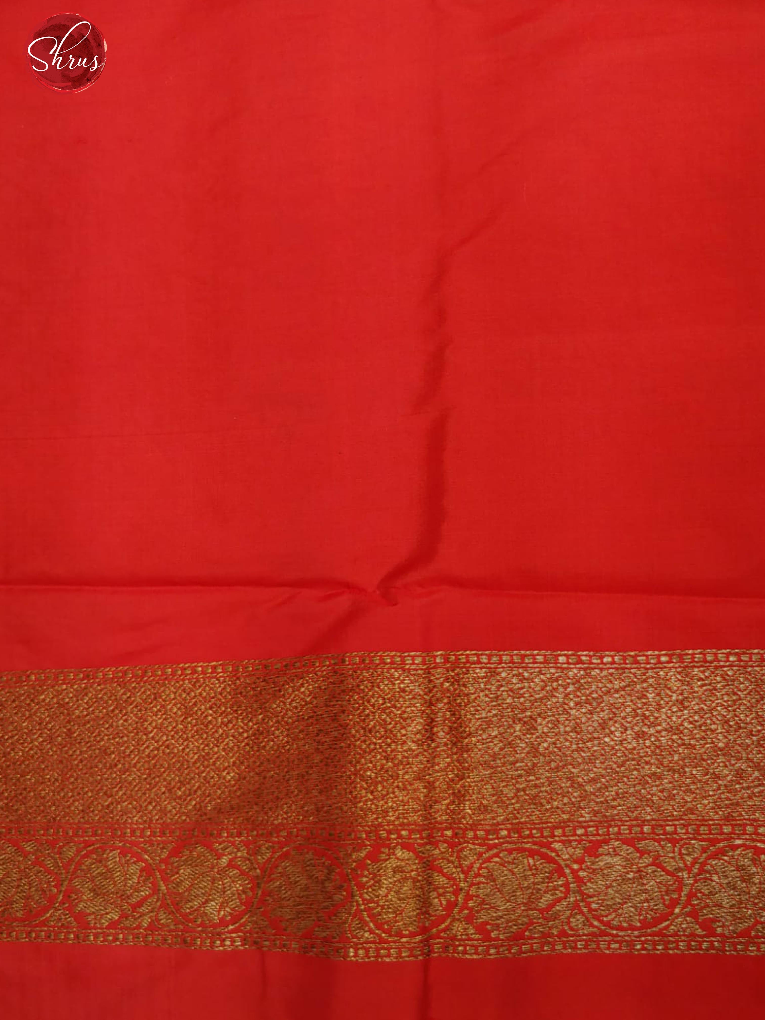 Brown & Red - Dupion Silk with zari woven floral motifs on the body& Contrast Zari Border - Shop on ShrusEternity.com