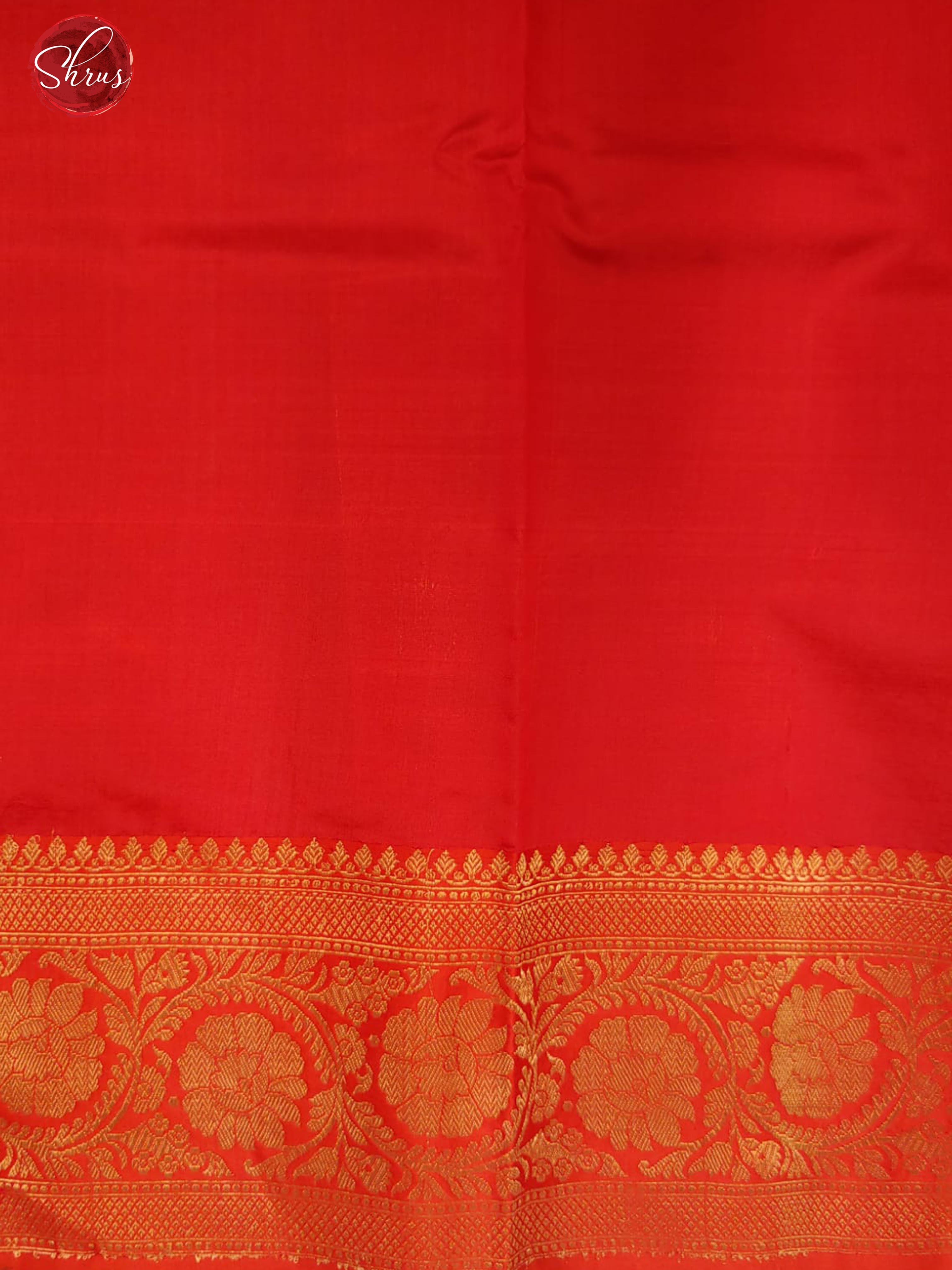 Pink & Red - Dupion Silk with zari woven floral motifs on the body & Contrast Gold Zari Border - Shop on ShrusEternity.com